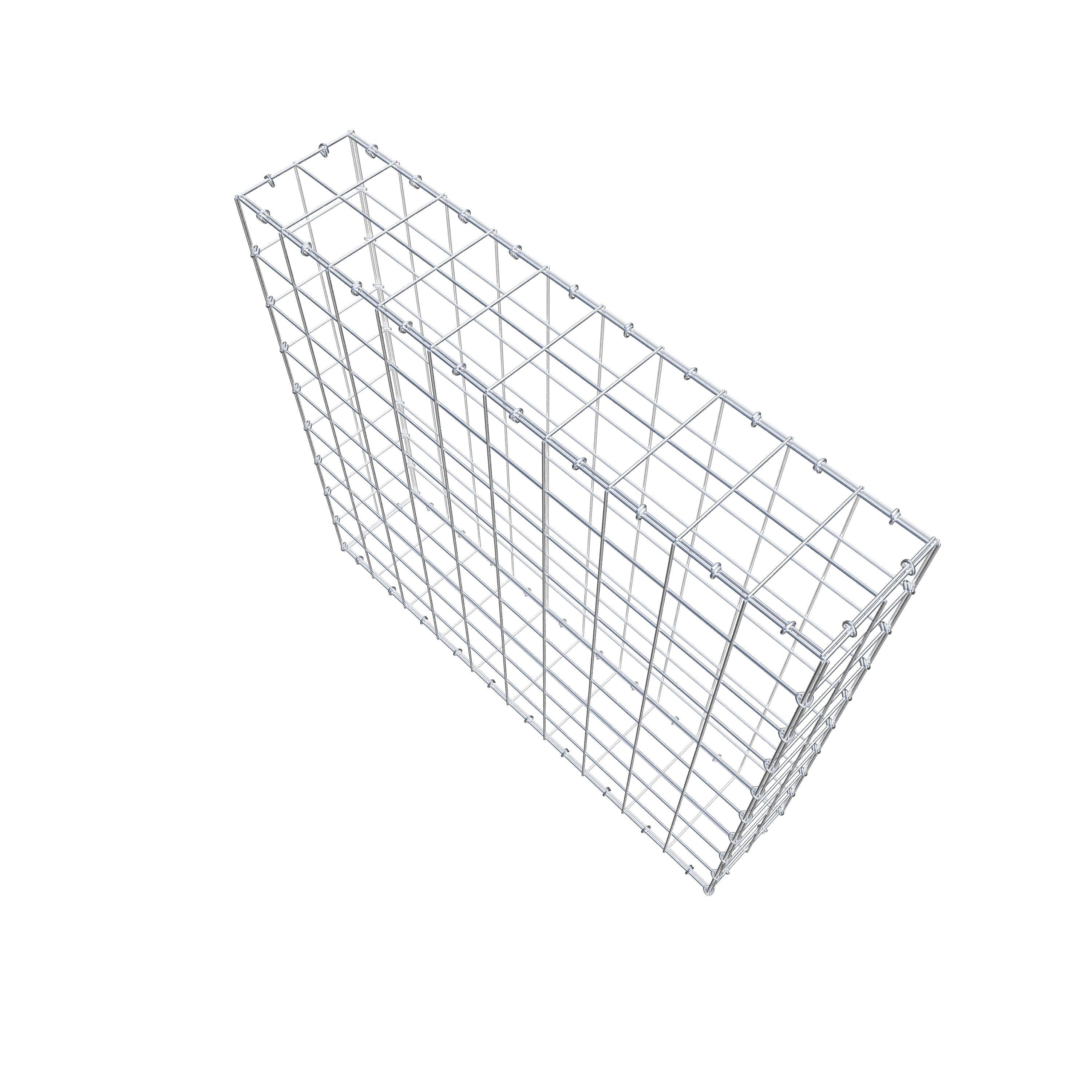 Gabion 100 cm x 90 cm x 20 cm (L x H x D), mesh size 10 cm x 10 cm, C-ring