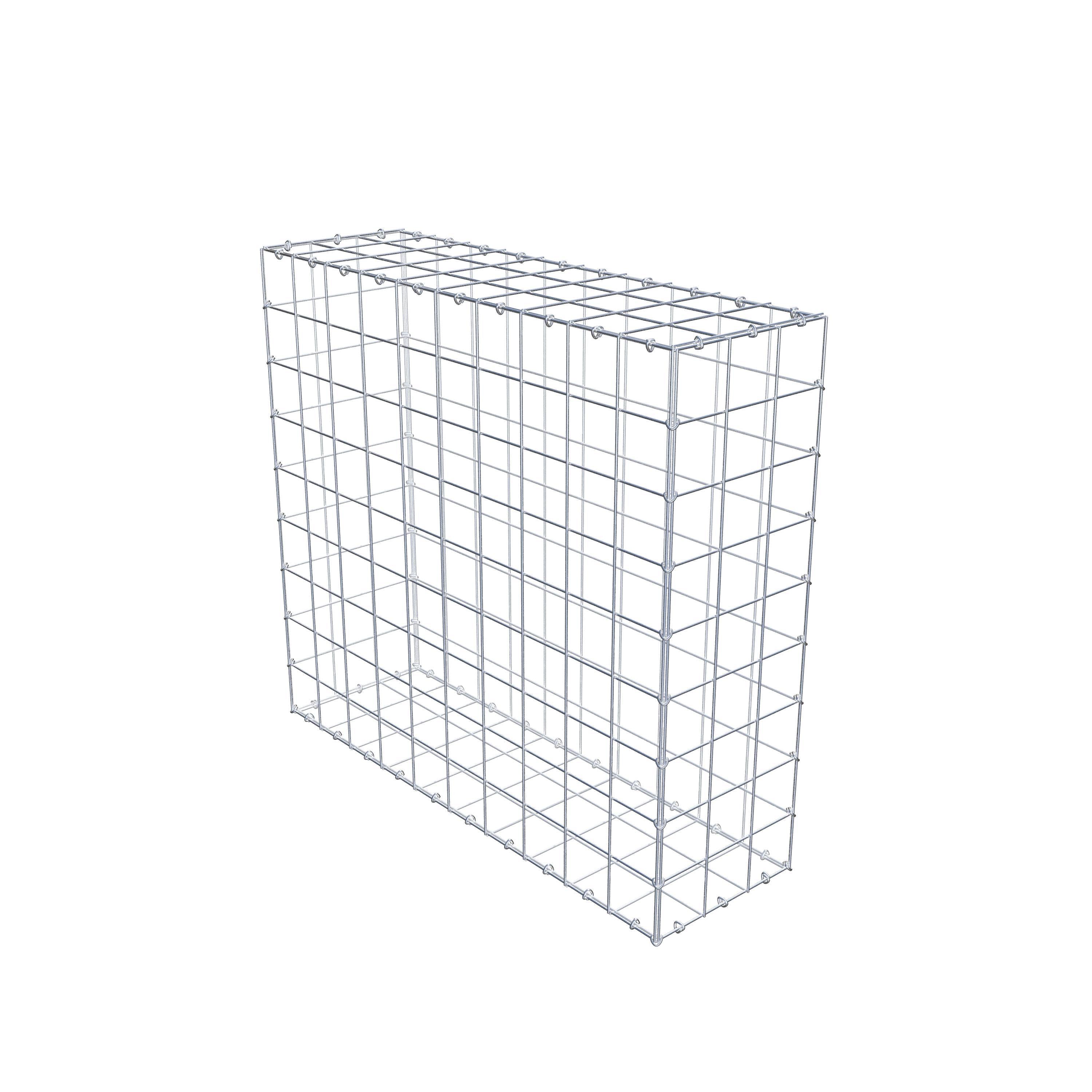 Schanskorf 100 cm x 90 cm x 30 cm (L x H x D), maaswijdte 10 cm x 10 cm, C-ring