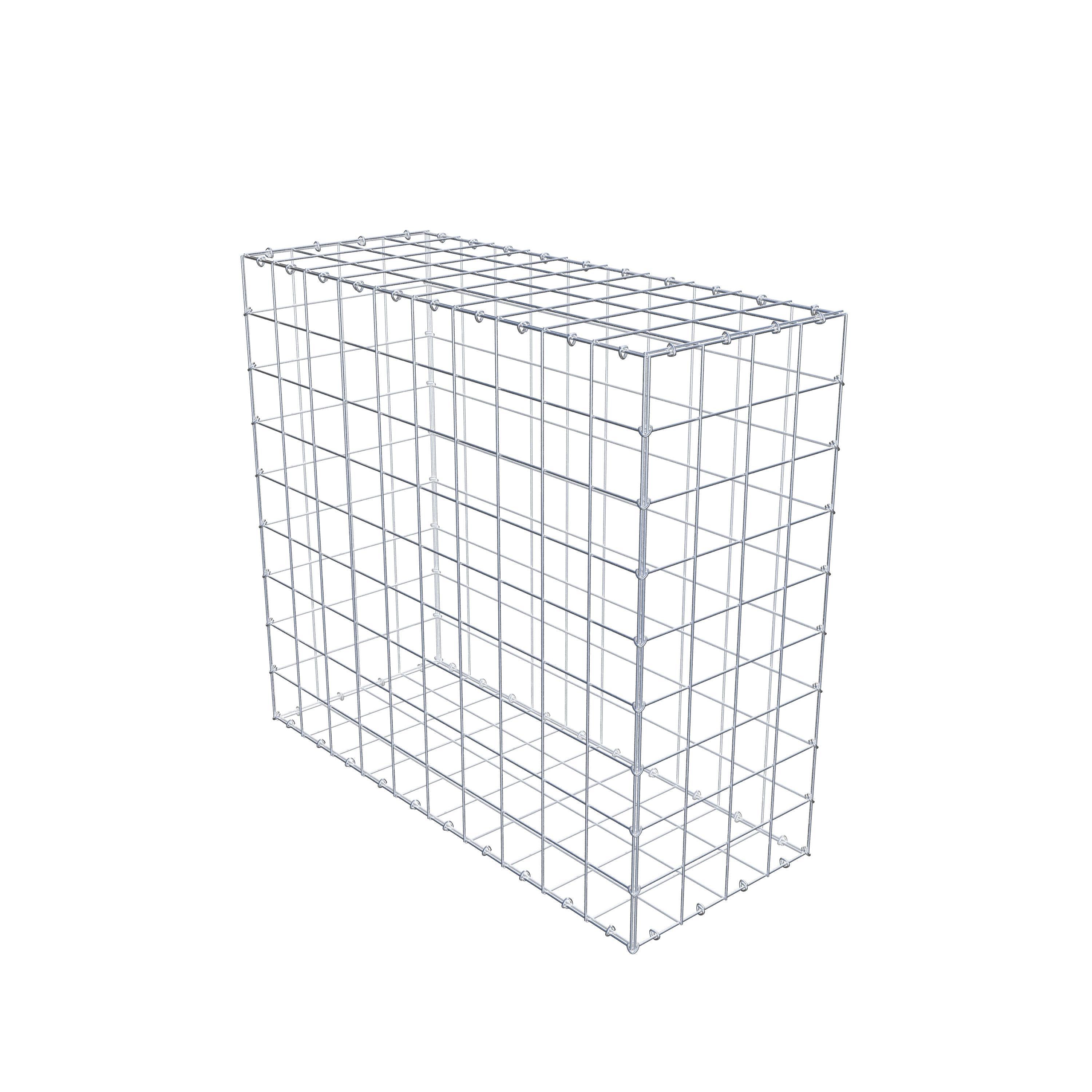 Gabion 100 cm x 90 cm x 40 cm (L x H x D), maskestørrelse 10 cm x 10 cm, C-ring