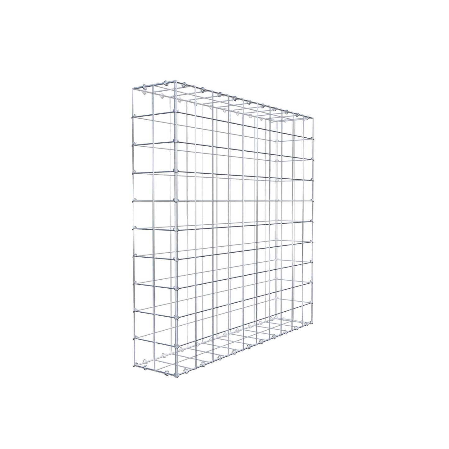 Gabion 100 cm x 100 cm x 20 cm (L x H x P), mailles 10 cm x 10 cm, anneau en C