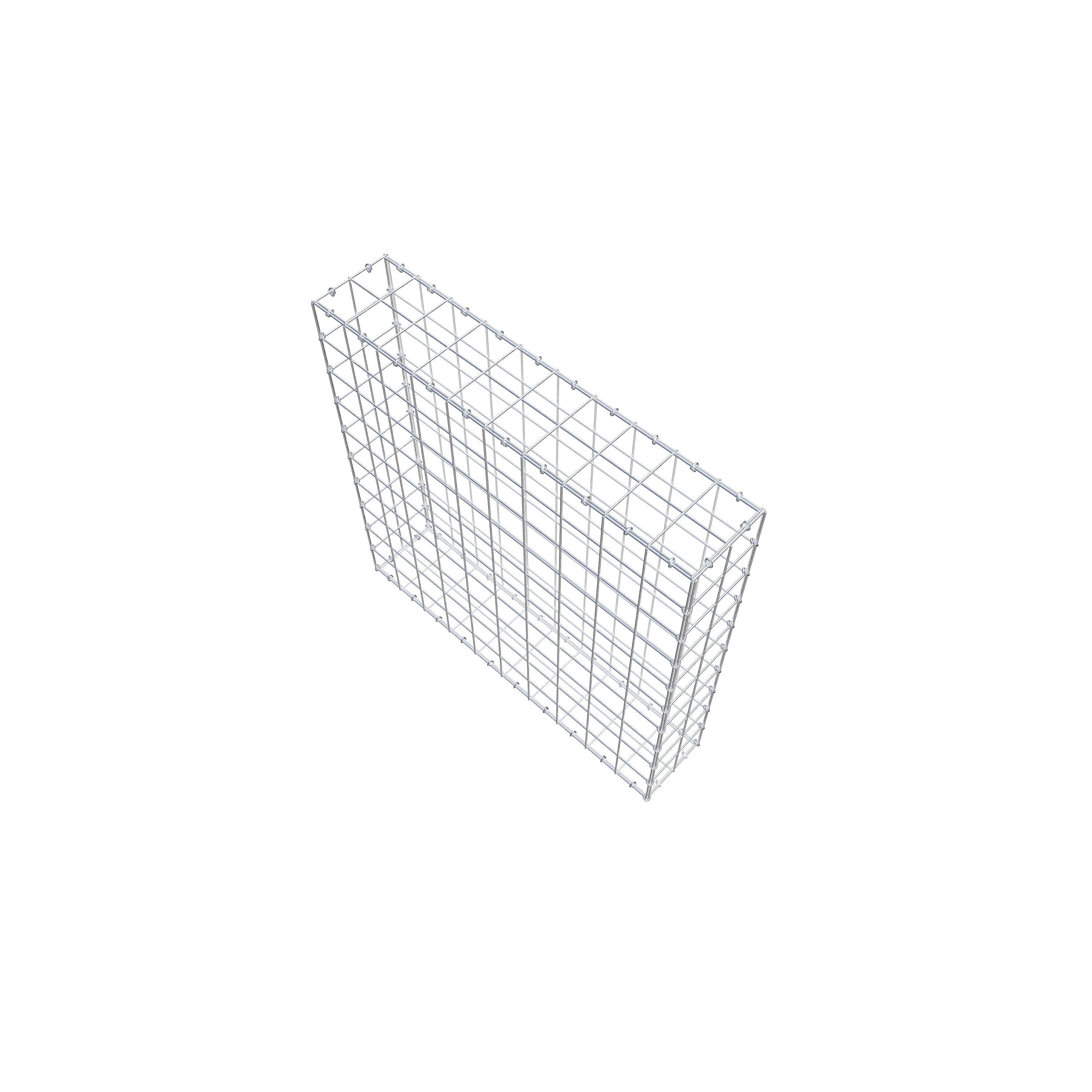 Gabion 100 cm x 100 cm x 20 cm (L x H x D), maskestørrelse 10 cm x 10 cm, C-ring