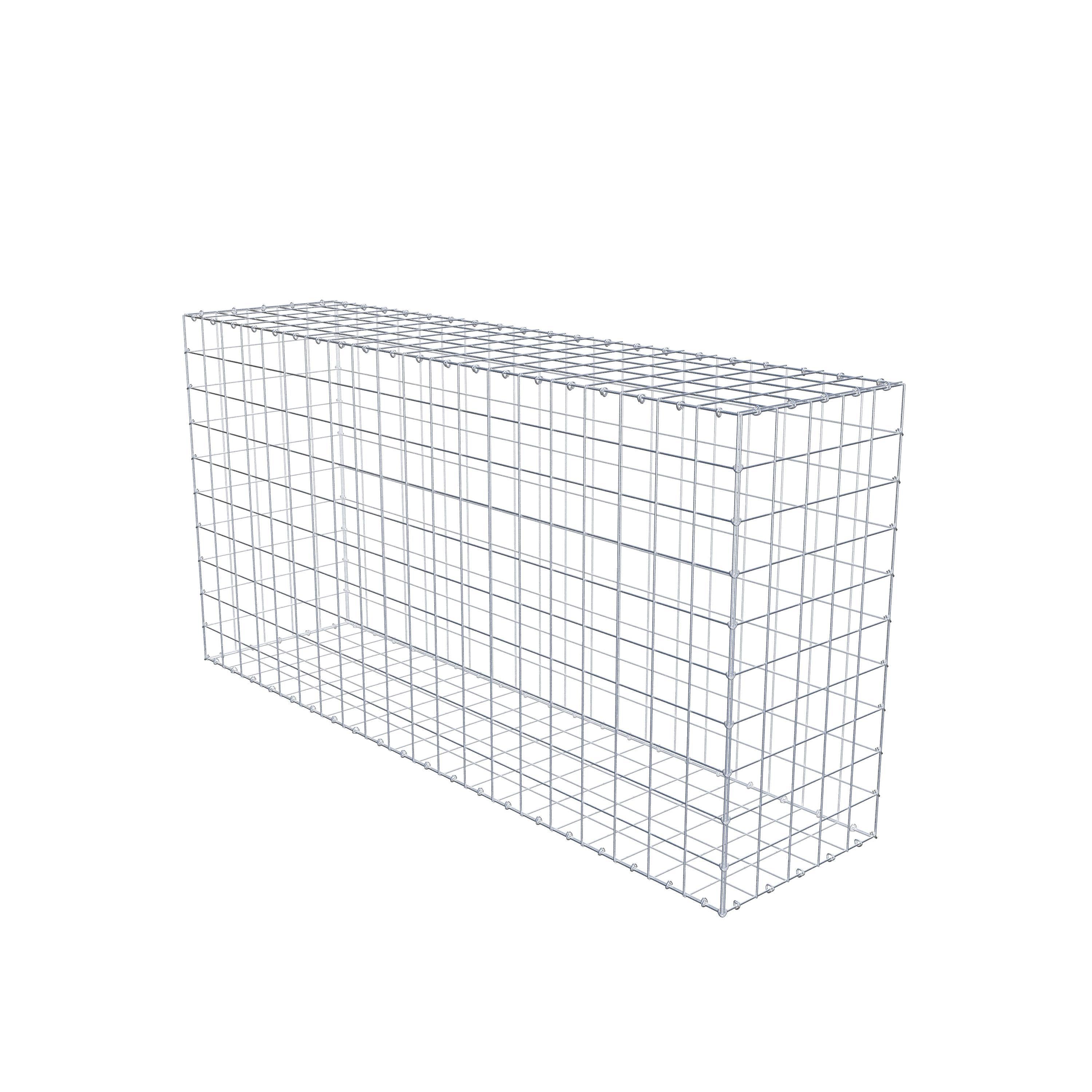 Gabion 200 cm x 100 cm x 50 cm (L x H x D), mesh size 10 cm x 10 cm, C-ring