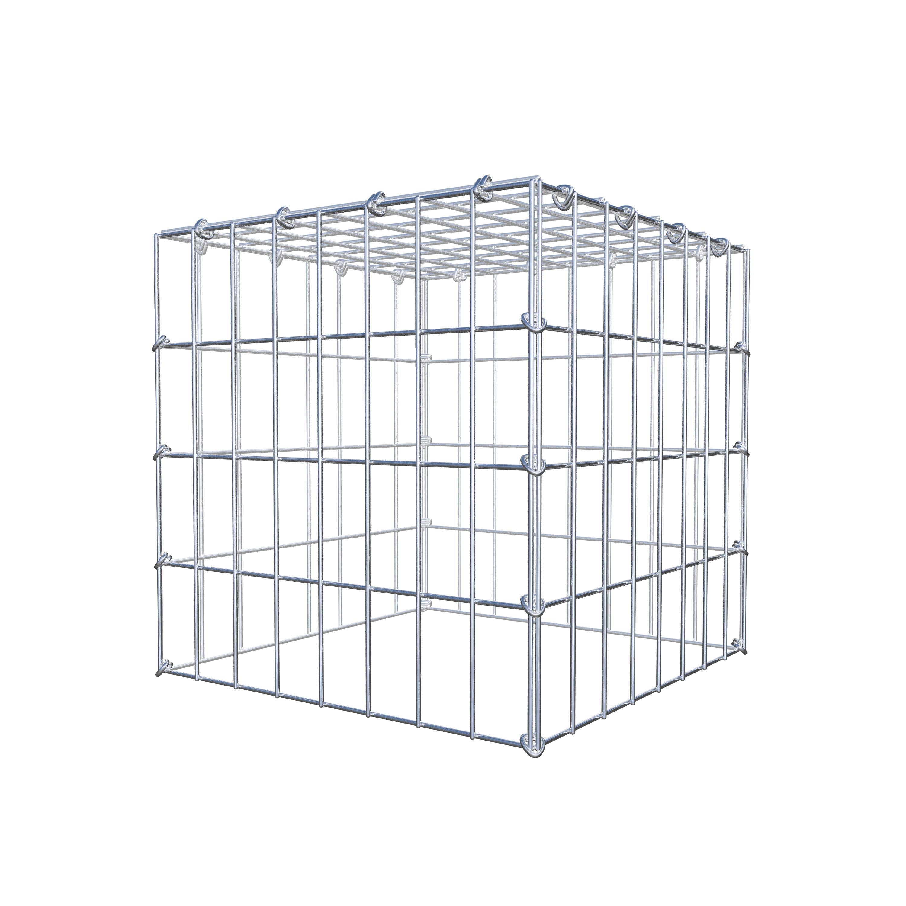 Mounted gabion type 3 40 cm x 40 cm x 40 cm (L x H x D), mesh size 5 cm x 10 cm, C-ring