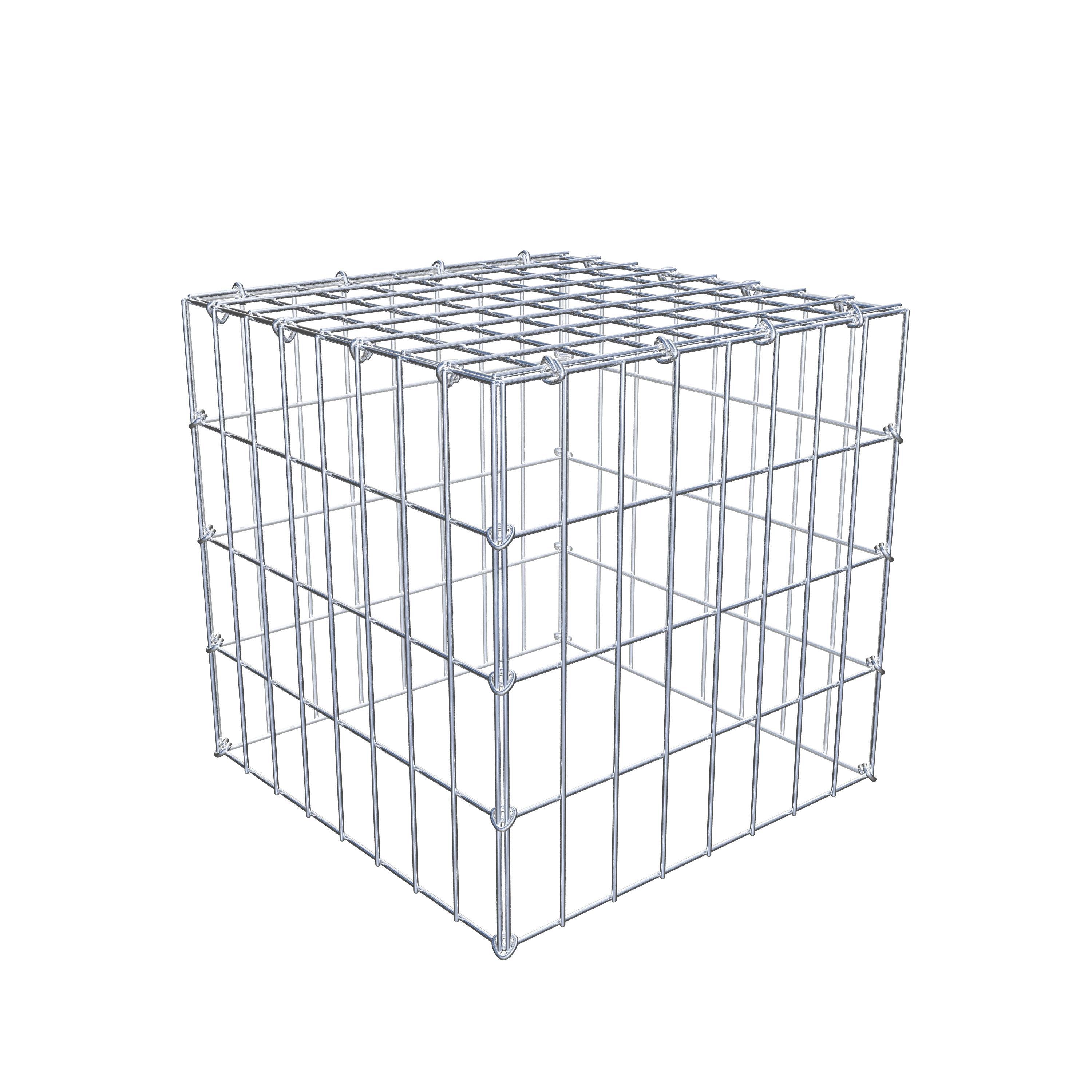 Mounted gabion type 3 40 cm x 40 cm x 40 cm (L x H x D), mesh size 5 cm x 10 cm, C-ring