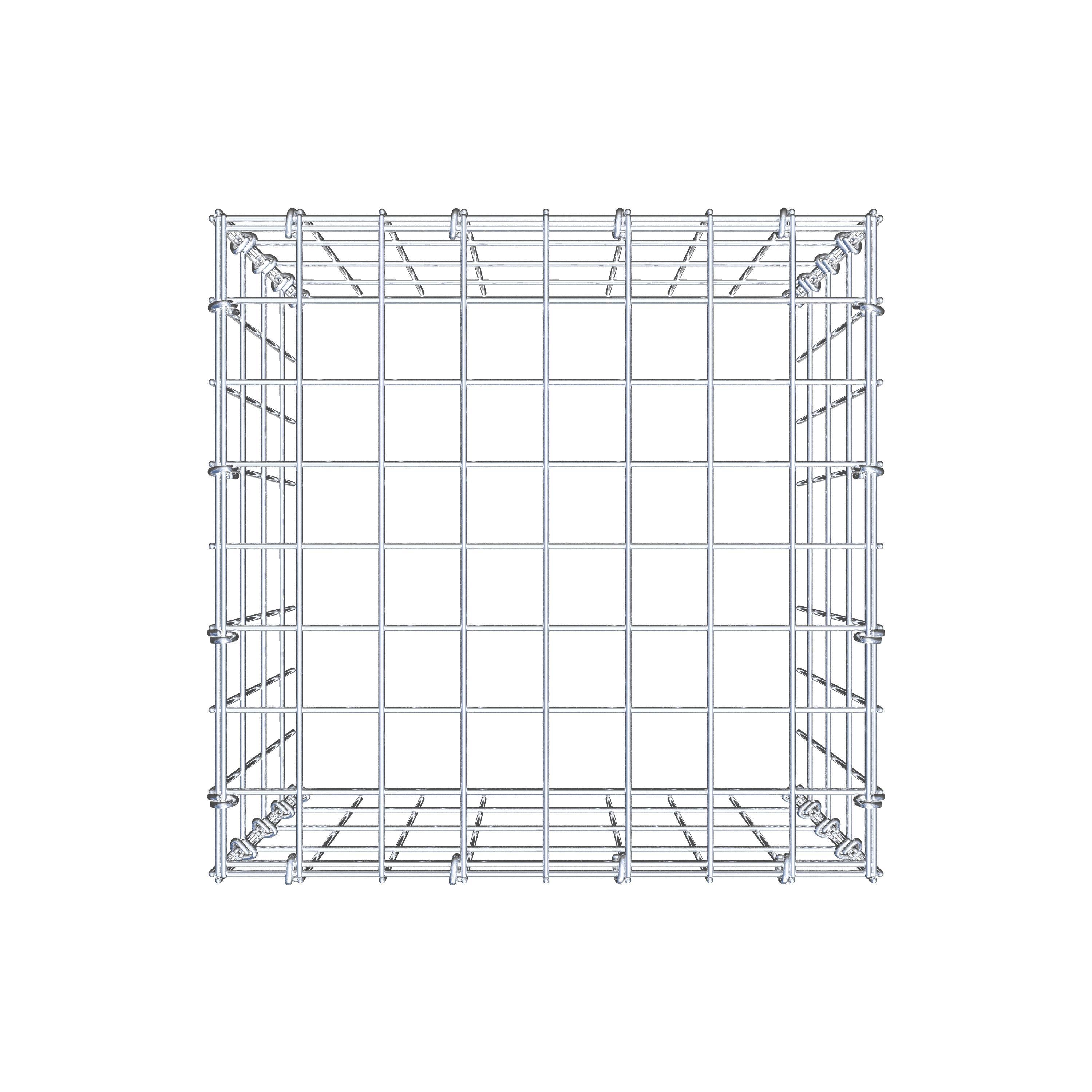 Schanskorf type 3 40 cm x 40 cm x 40 cm (L x H x D), maaswijdte 5 cm x 10 cm, C-ring