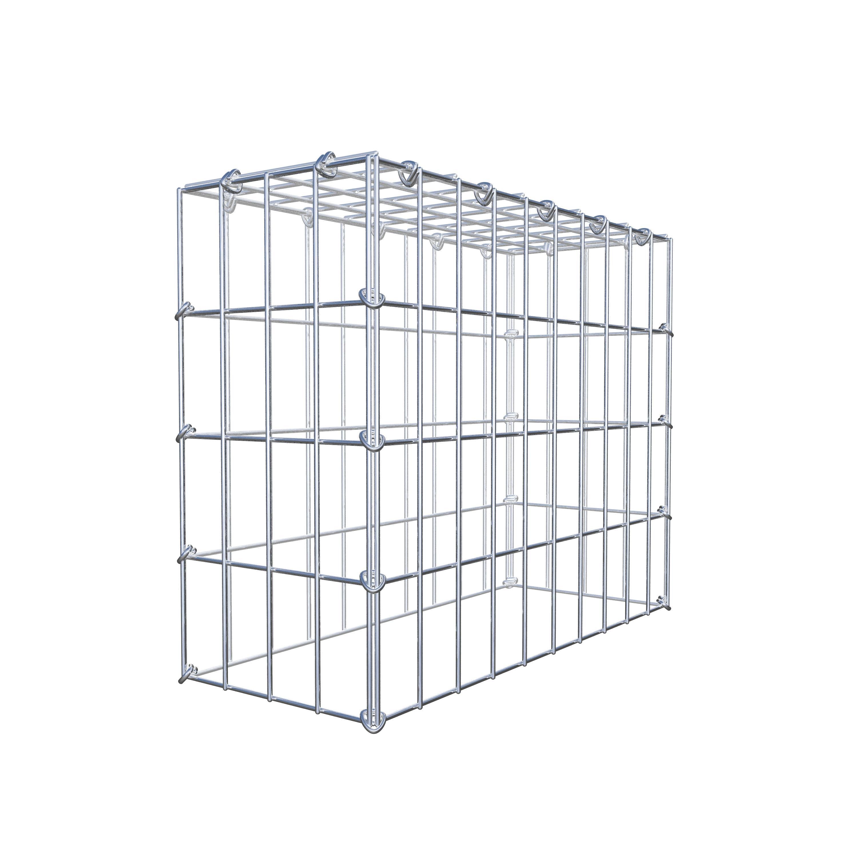 Mounted gabion type 3 50 cm x 40 cm x 20 cm (L x H x D), mesh size 5 cm x 10 cm, C-ring