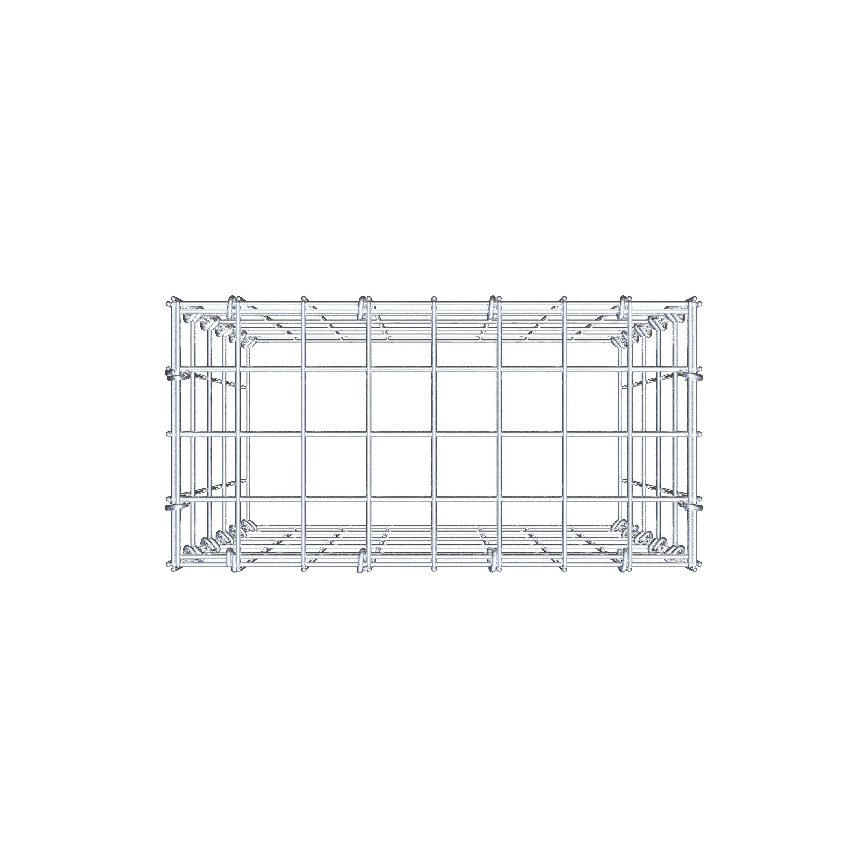 Mounted gabion type 3 50 cm x 40 cm x 20 cm (L x H x D), mesh size 5 cm x 10 cm, C-ring