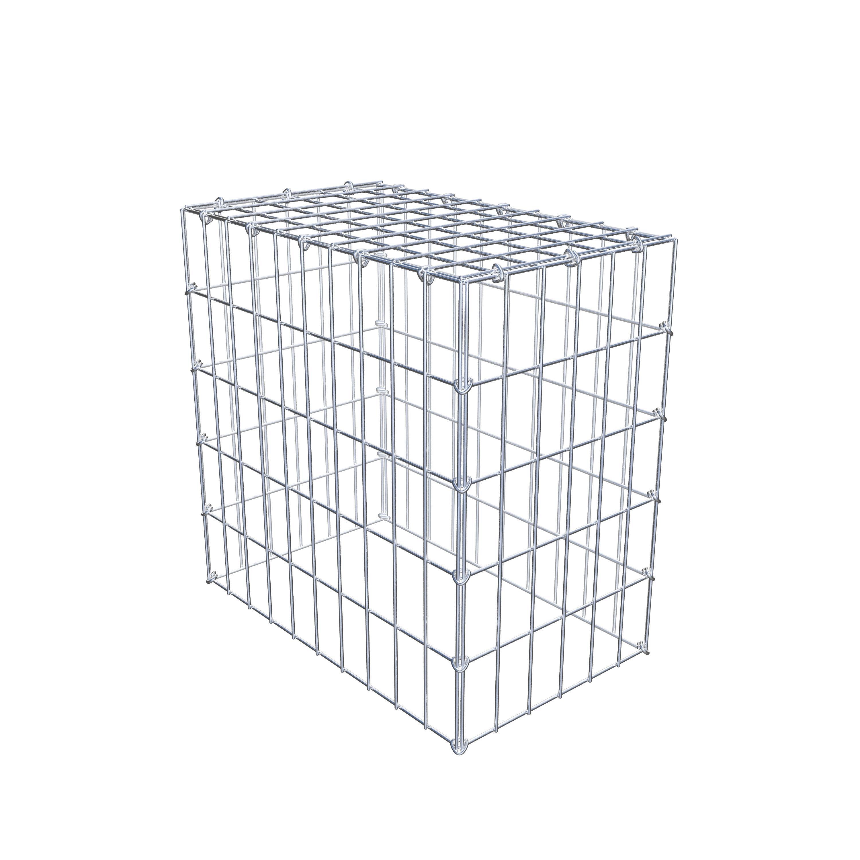 Monteret gabion type 3 50 cm x 50 cm x 30 cm (L x H x D), maskestørrelse 5 cm x 10 cm, C-ring