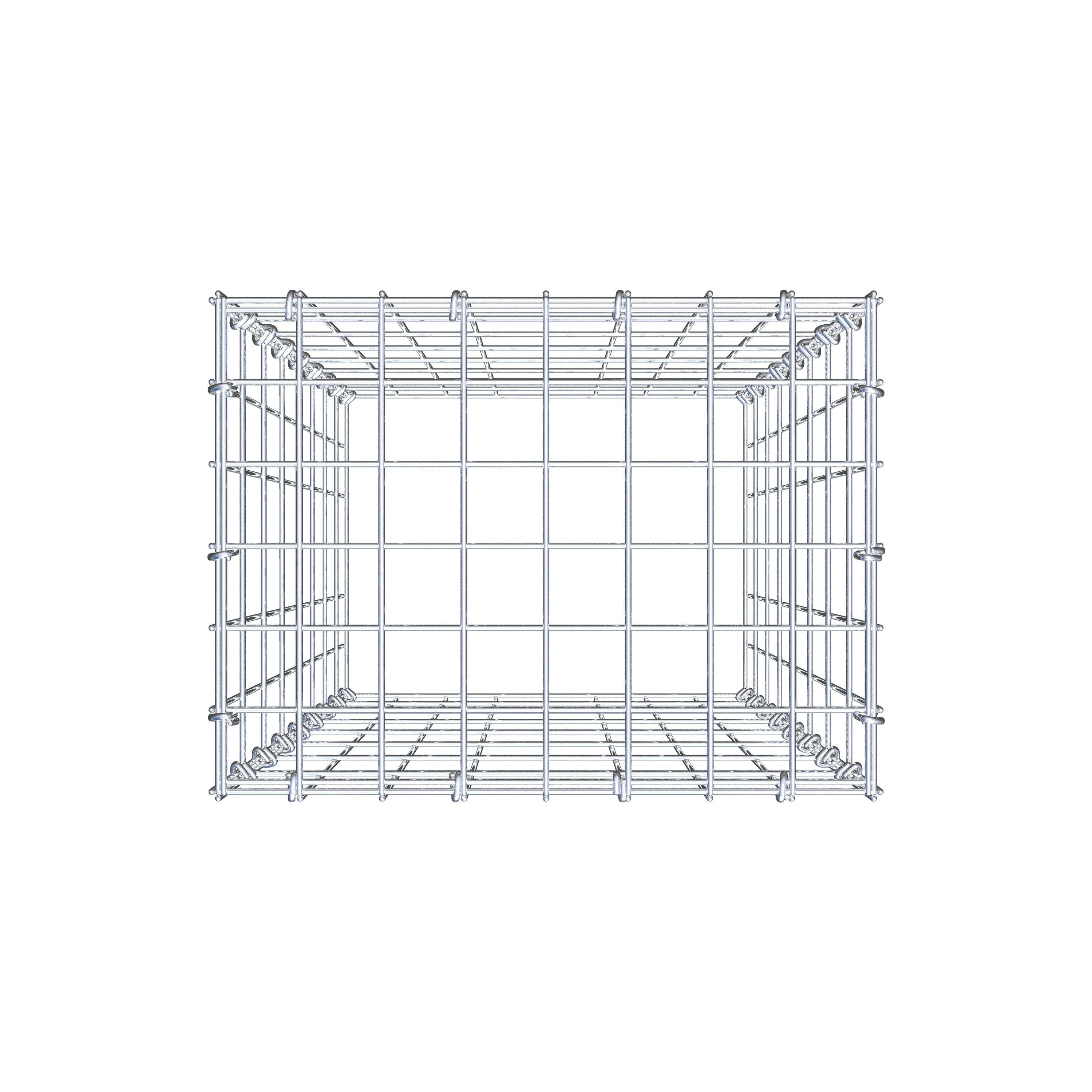 Schanskorf type 3 80 cm x 40 cm x 30 cm (L x H x D), maaswijdte 5 cm x 10 cm, C-ring