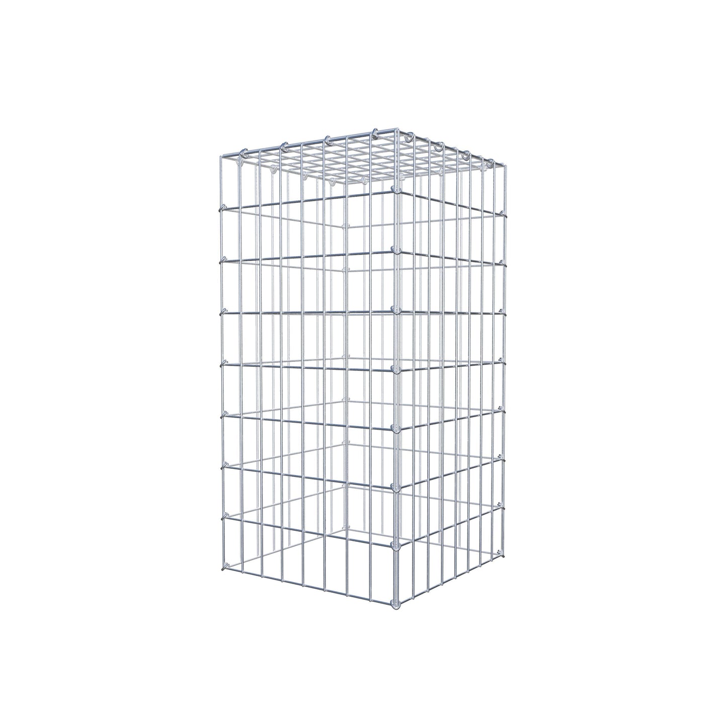 Monteret gabion type 3 80 cm x 40 cm x 40 cm (L x H x D), maskestørrelse 5 cm x 10 cm, C-ring