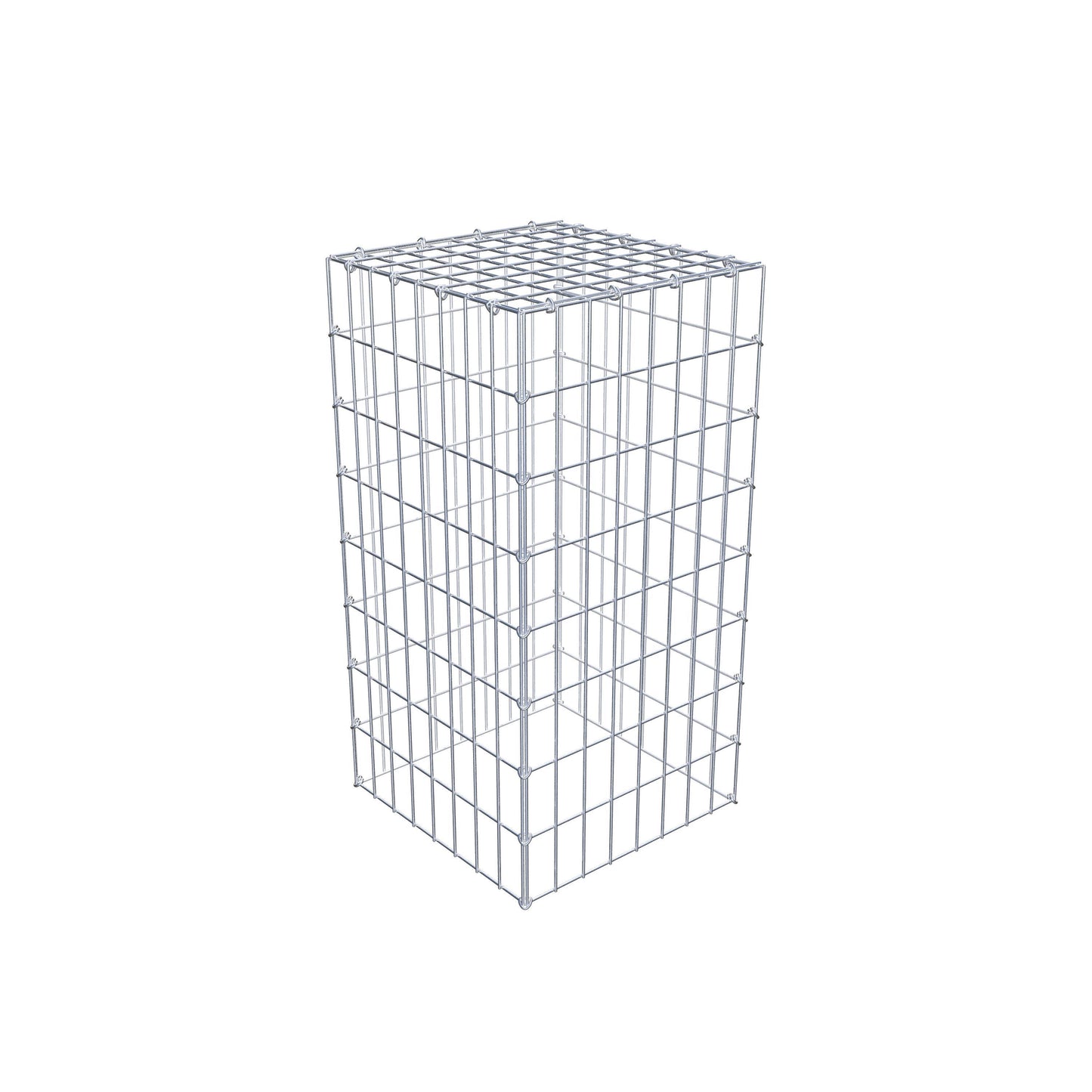 Monteret gabion type 3 80 cm x 40 cm x 40 cm (L x H x D), maskestørrelse 5 cm x 10 cm, C-ring