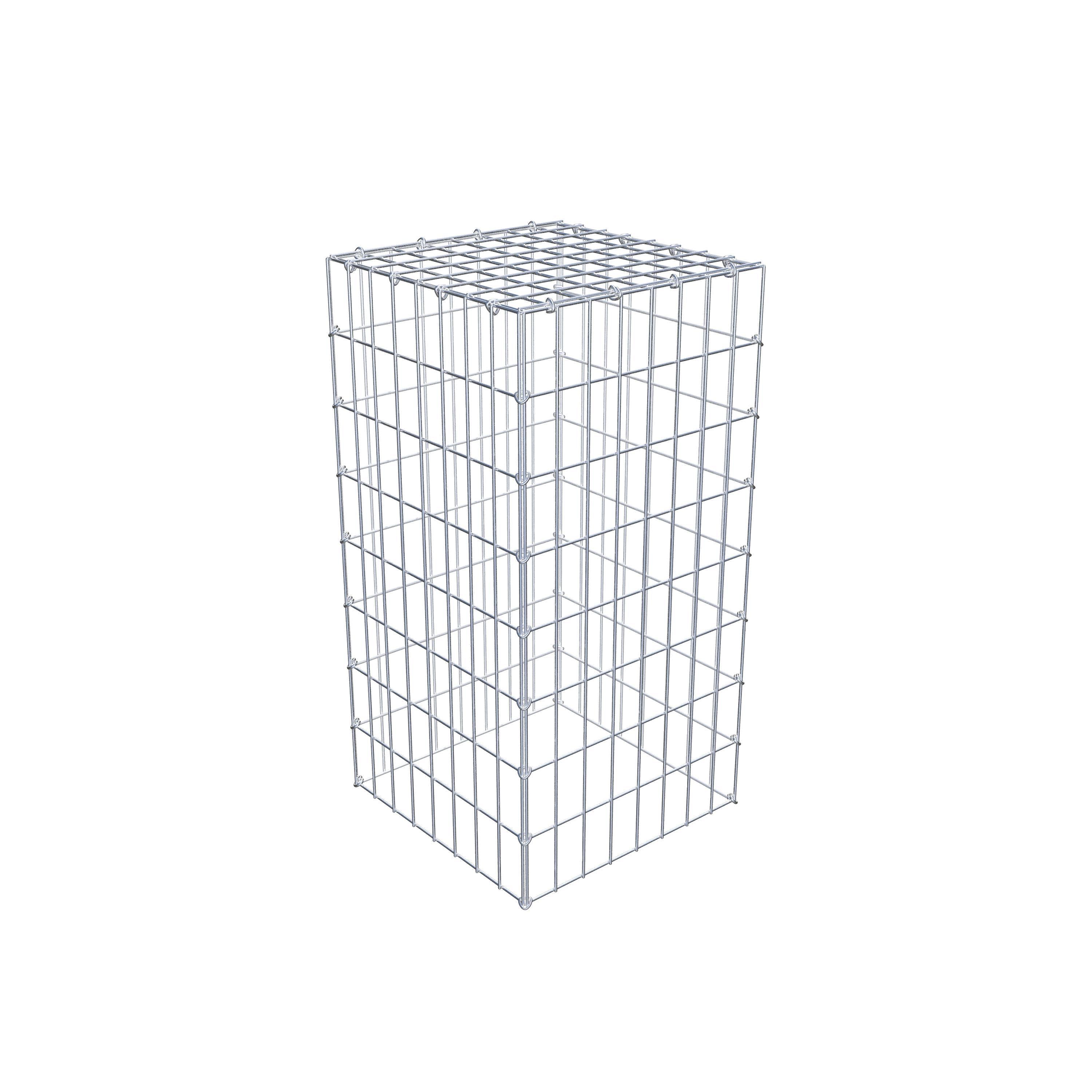 Mounted gabion type 3 80 cm x 40 cm x 40 cm (L x H x D), mesh size 5 cm x 10 cm, C-ring