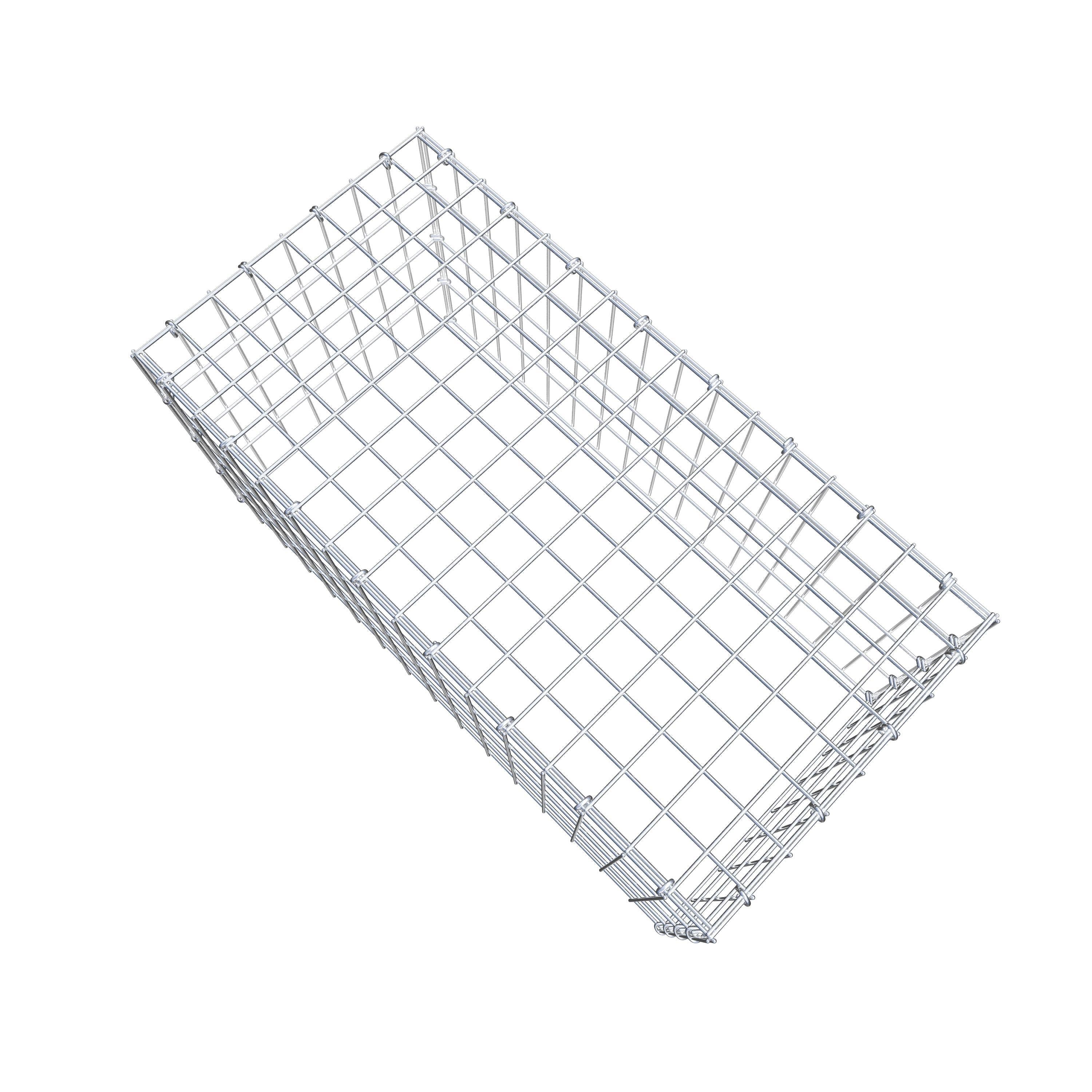 Mounted gabion type 3 80 cm x 40 cm x 40 cm (L x H x D), mesh size 5 cm x 10 cm, C-ring