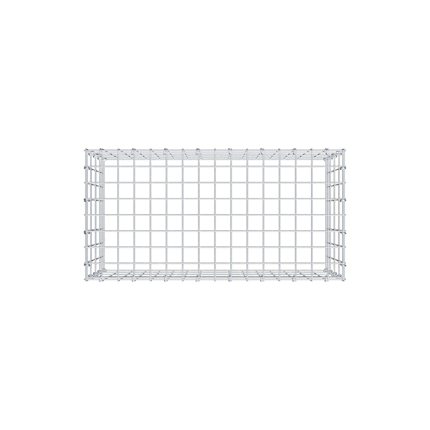 Monteret gabion type 3 80 cm x 40 cm x 40 cm (L x H x D), maskestørrelse 5 cm x 10 cm, C-ring