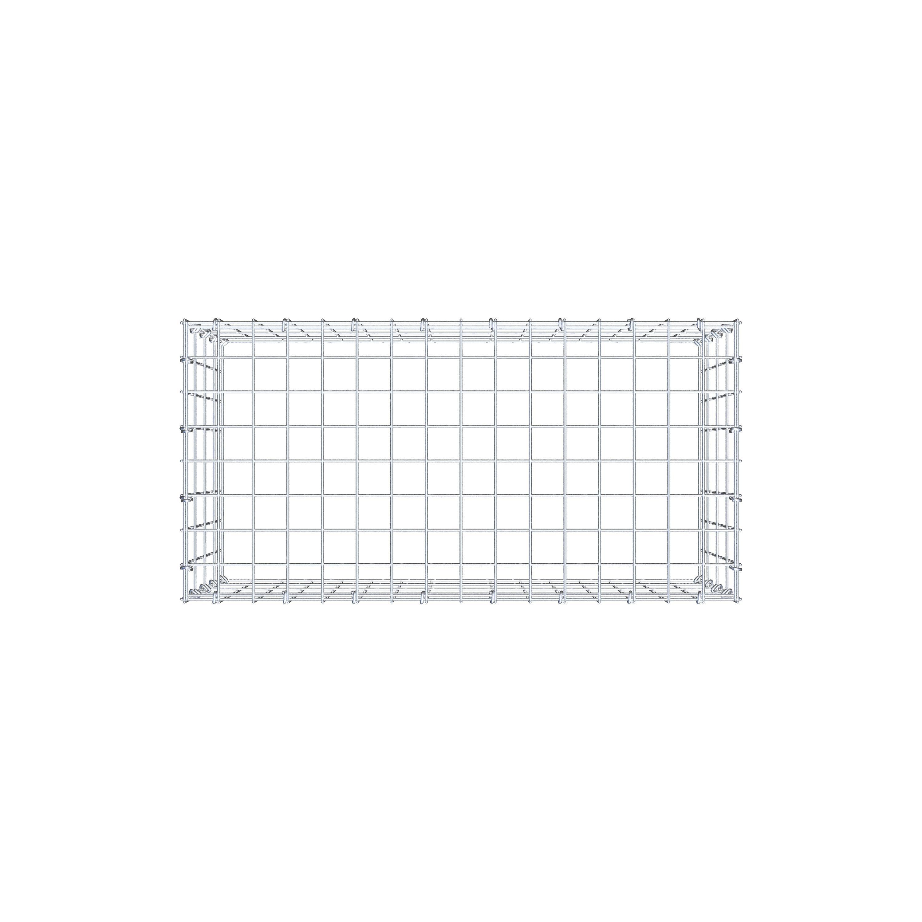 Mounted gabion type 3 80 cm x 40 cm x 40 cm (L x H x D), mesh size 5 cm x 10 cm, C-ring