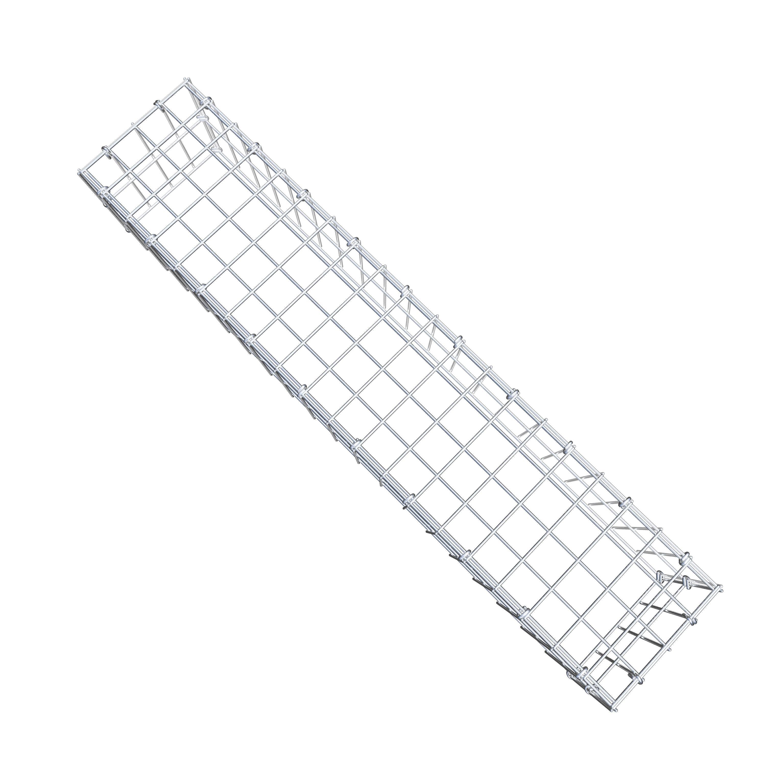 Monteret gabion type 3 100 cm x 20 cm x 20 cm (L x H x D), maskestørrelse 5 cm x 10 cm, C-ring