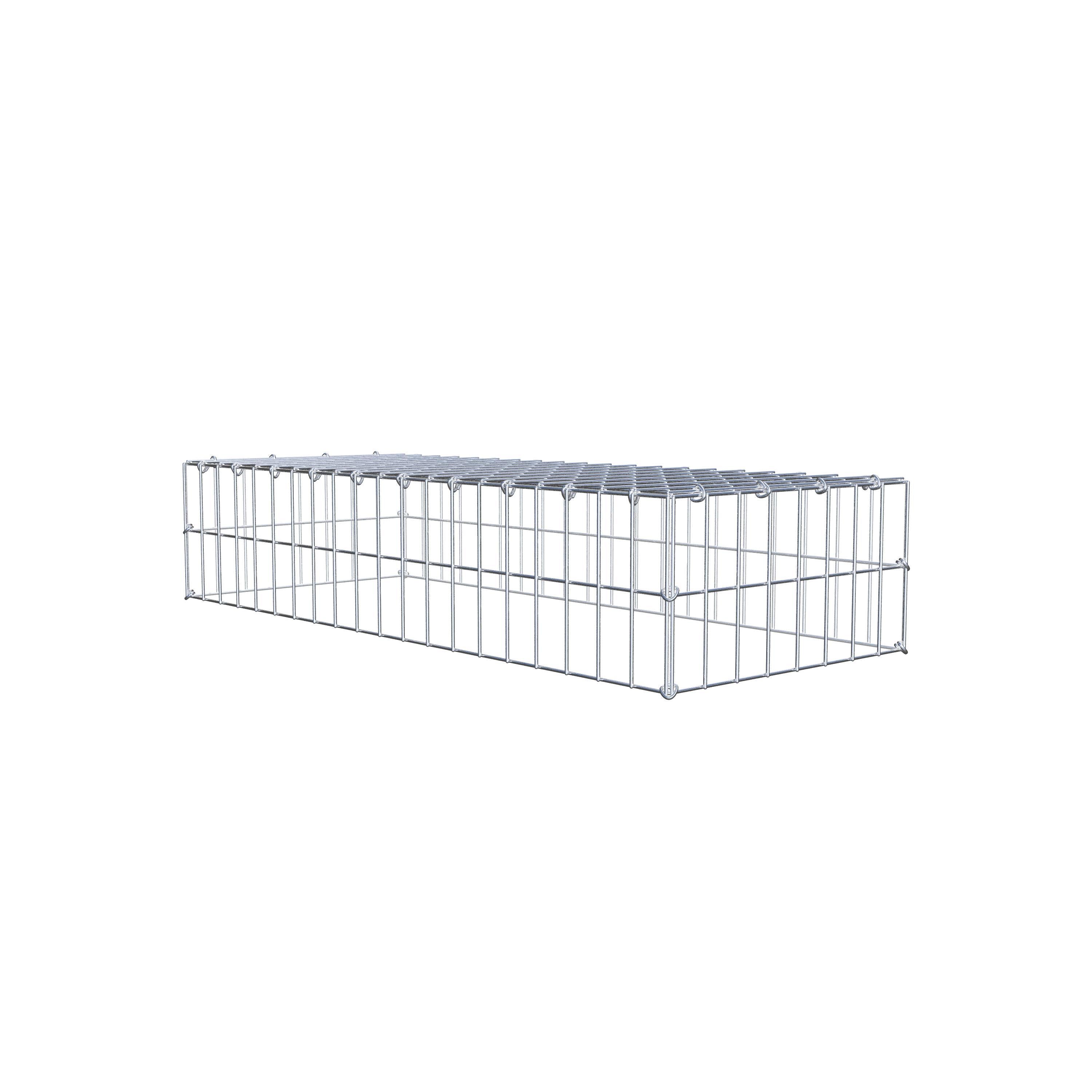 Anbaugabione Typ 3 100 cm x 20 cm x 40 cm (L x H x T), Maschenweite 5 cm x 10 cm, C-Ring