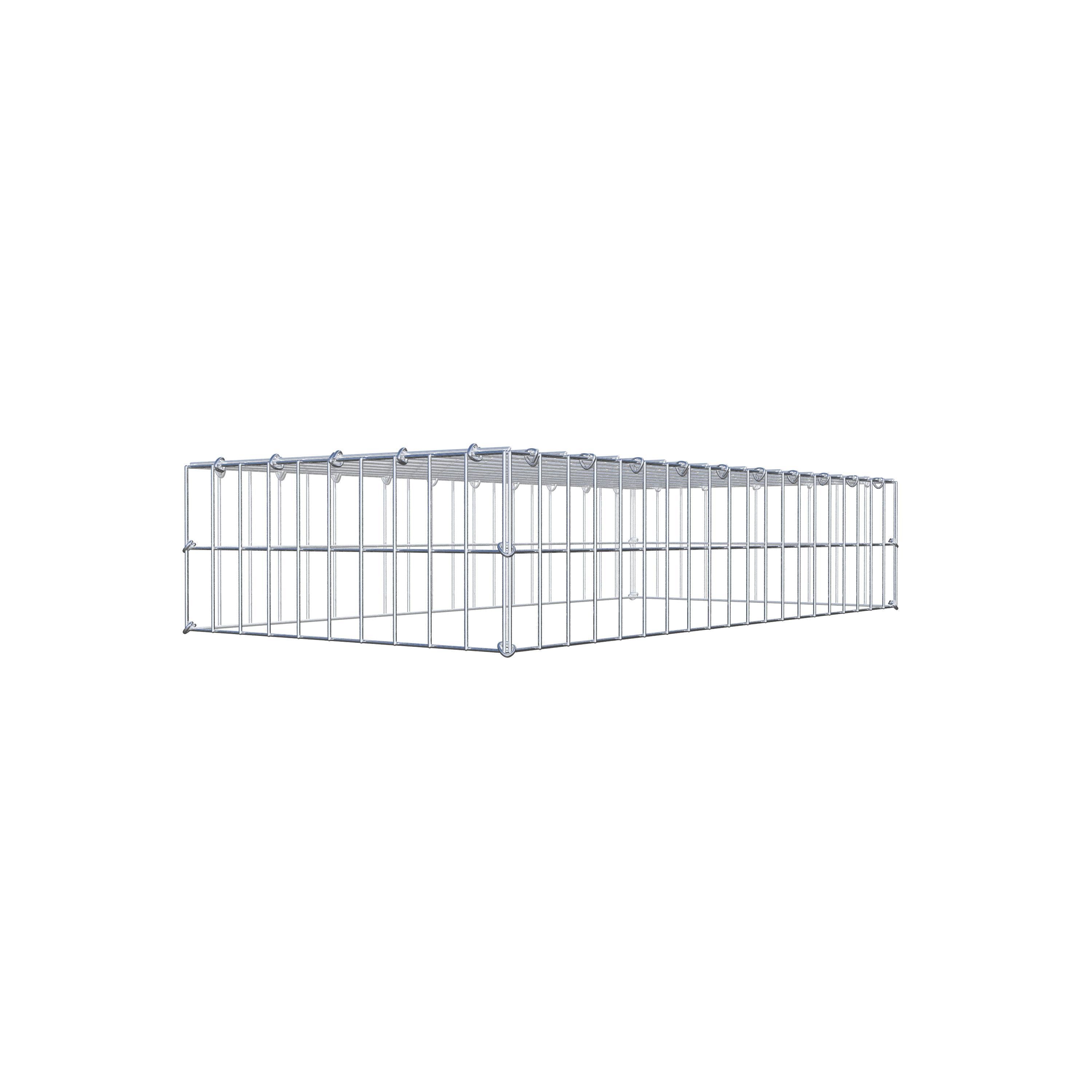 Anbaugabione Typ 3 100 cm x 20 cm x 50 cm (L x H x T), Maschenweite 5 cm x 10 cm, C-Ring