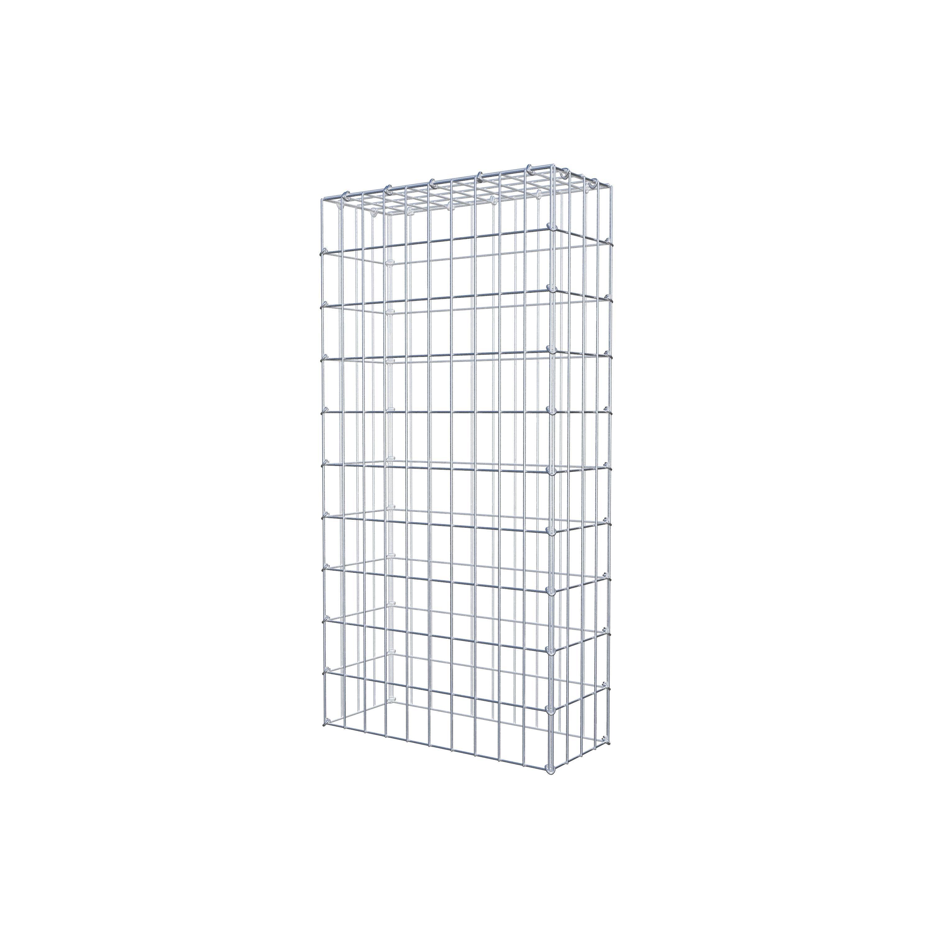 Monteret gabion type 3 100 cm x 20 cm x 50 cm (L x H x D), maskestørrelse 5 cm x 10 cm, C-ring