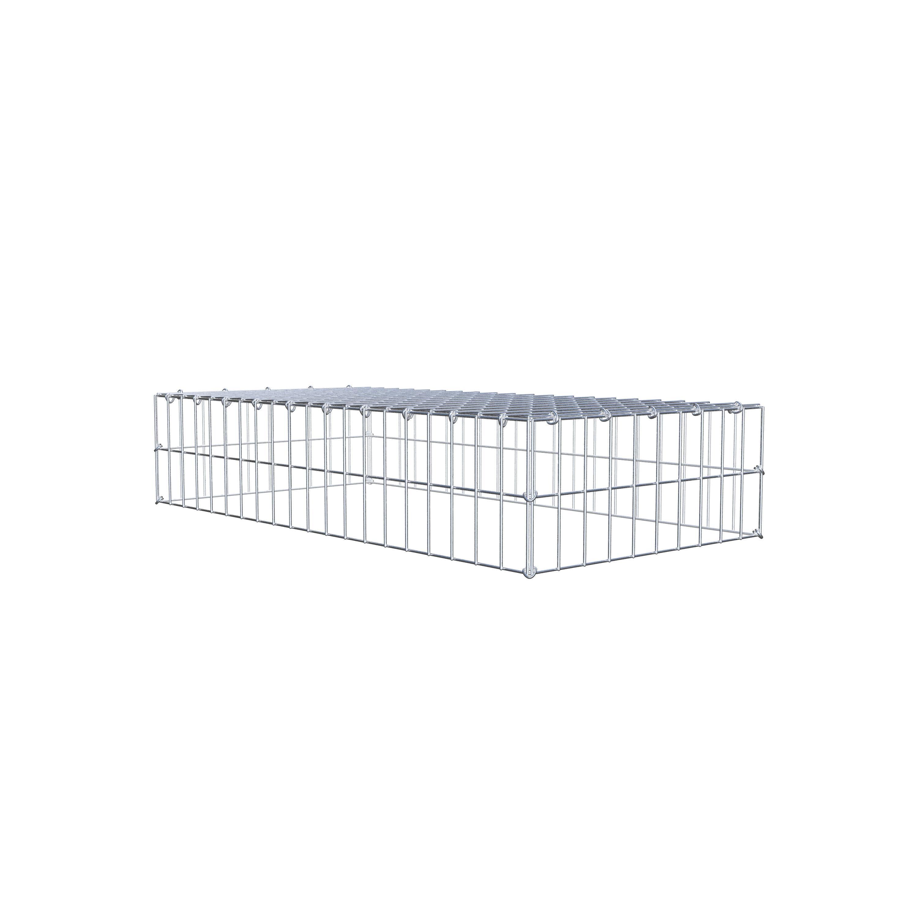 Anbaugabione Typ 3 100 cm x 20 cm x 50 cm (L x H x T), Maschenweite 5 cm x 10 cm, C-Ring