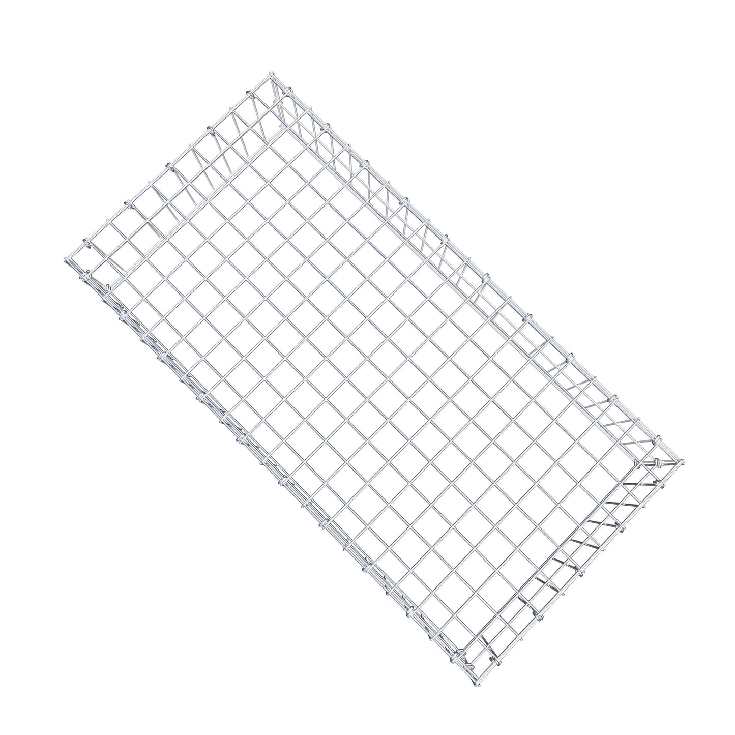 Typ 3 påbyggnadsgabion 100 cm x 20 cm x 50 cm (L x H x D), maskstorlek 5 cm x 10 cm, C-ring