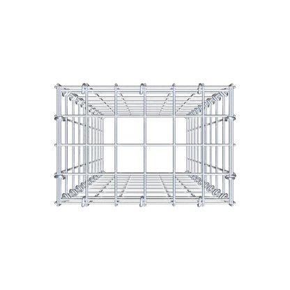 Anbaugabione Typ 3 100 cm x 30 cm x 20 cm (L x H x T), Maschenweite 5 cm x 10 cm, C-Ring