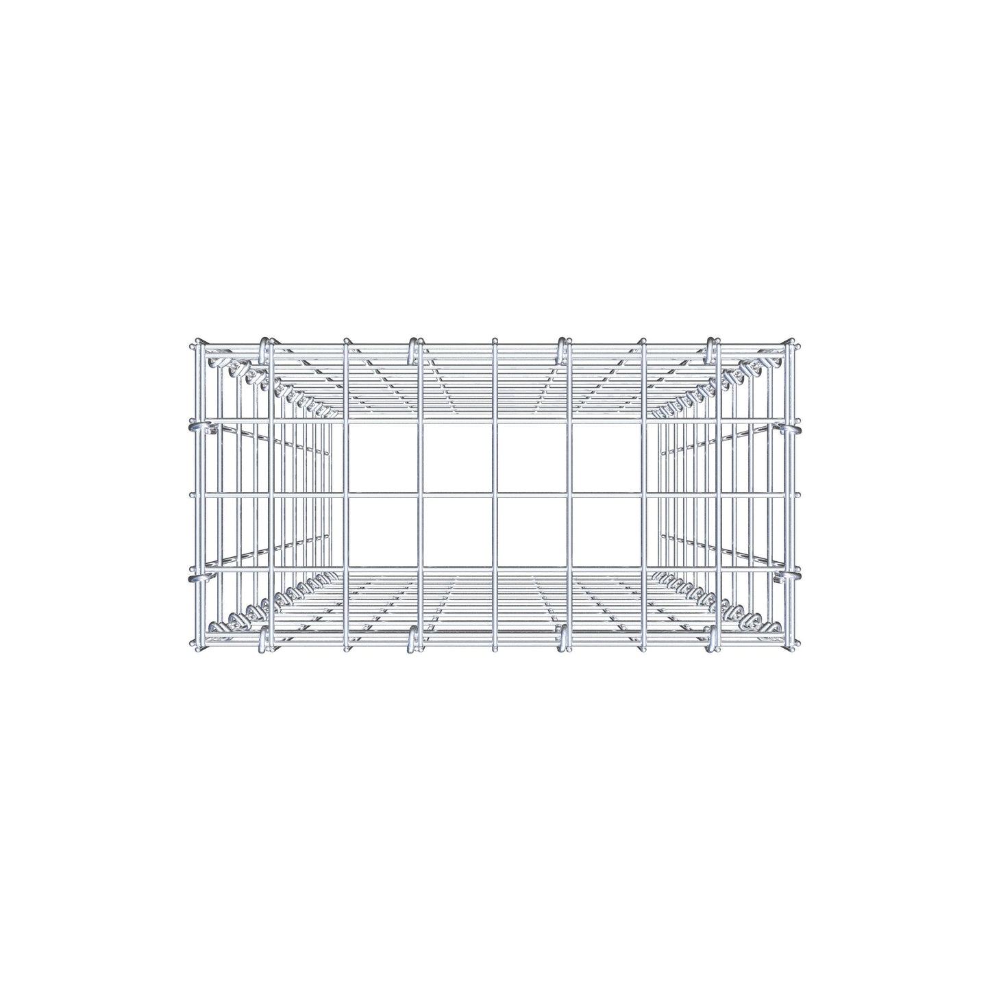 Type 3 oplegkorf 100 cm x 40 cm x 20 cm (L x H x D), maaswijdte 5 cm x 10 cm, C-ring