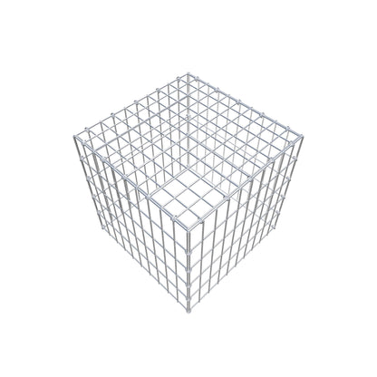 Opbouw schanskorf type 3 50 cm x 50 cm x 50 cm (L x H x D), maaswijdte 5 cm x 10 cm, C-ring