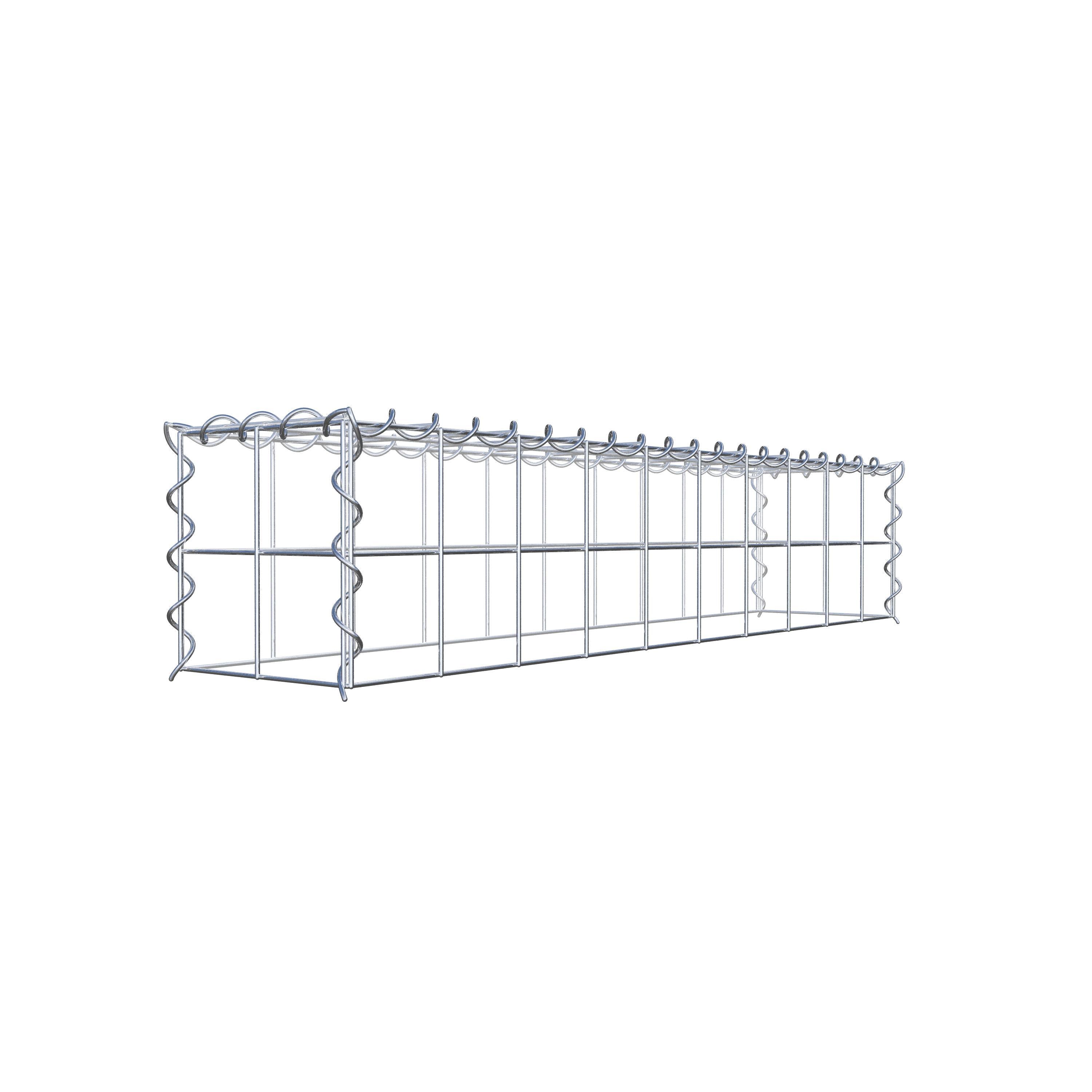 Gabião Tipo 3 100 cm x 20 cm x 20 cm (C x A x P), malhagem 10 cm x 10 cm, espiral