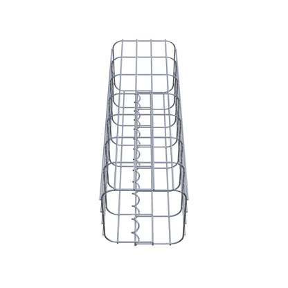 Coluna de gabião 22 x 22 cm, MW 5 x 10 cm quadrado