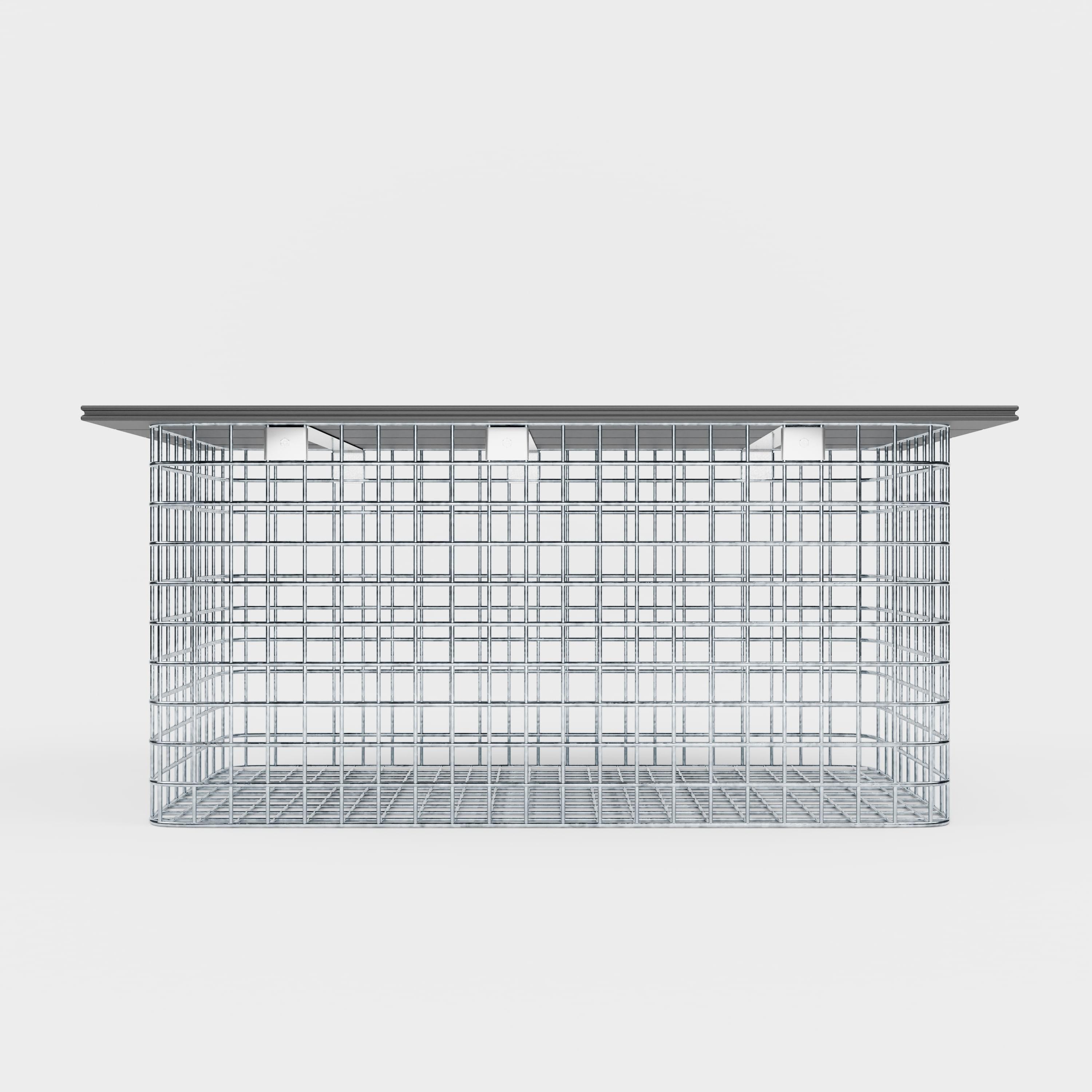 Gartenbank 102 x 50 x 52 cm MW 5 x 5 cm feuerverzinkt, mit Recyclingauflage in anthrazit