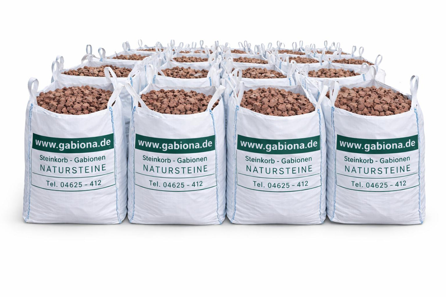 5x Big Bags 95 x 65 x 120 cm (L x D x H) - med tryck - mycket stabil - 1.250 kg SWL