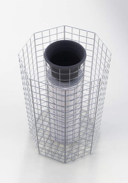 Blumensäule achteckig Höhe 62 cm MW 5 x 5 cm, feuerverzinkt inkl. Topf