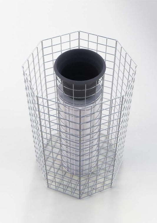 Flower column octagonal height 62 cm MW 5 x 5 cm, hot-dip galvanized including pot