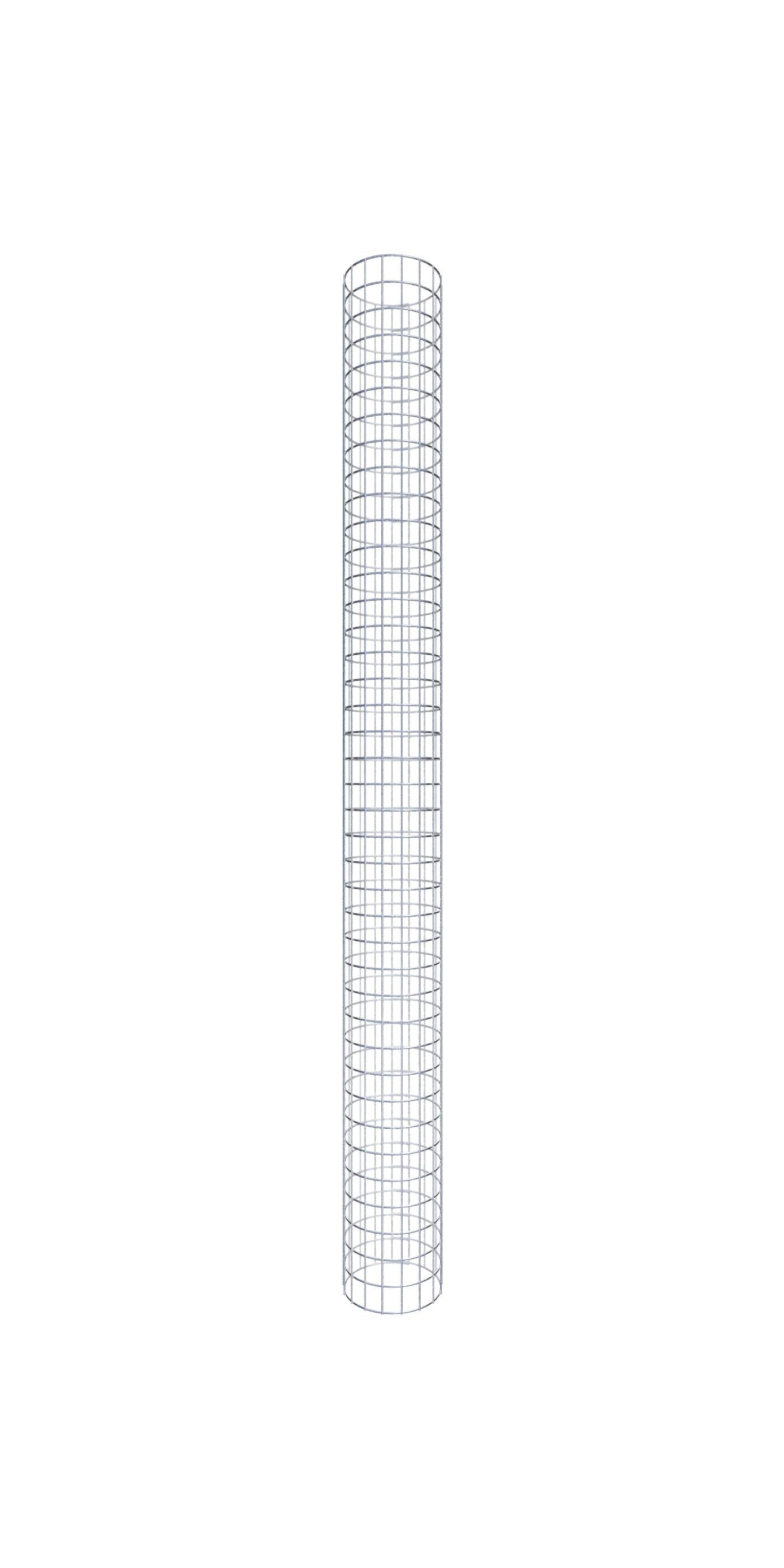 Gabionensäule rund feuerverzinkt, 27 cm Durchmesser, 200 cm Höhe, MW 5 cm x 10 cm