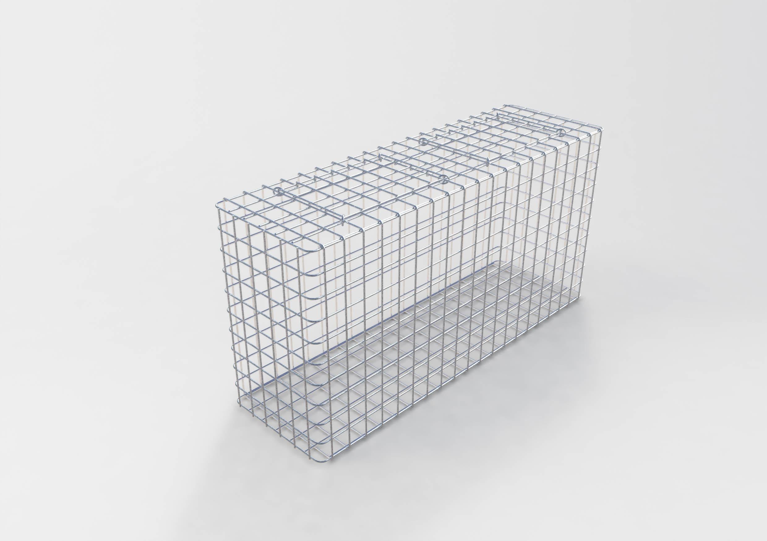 Thermisch verzinkte schanskorf 102 cm x 52 cm x 32 cm, maaswijdte 5 cm x 5 cm, volledig gelast