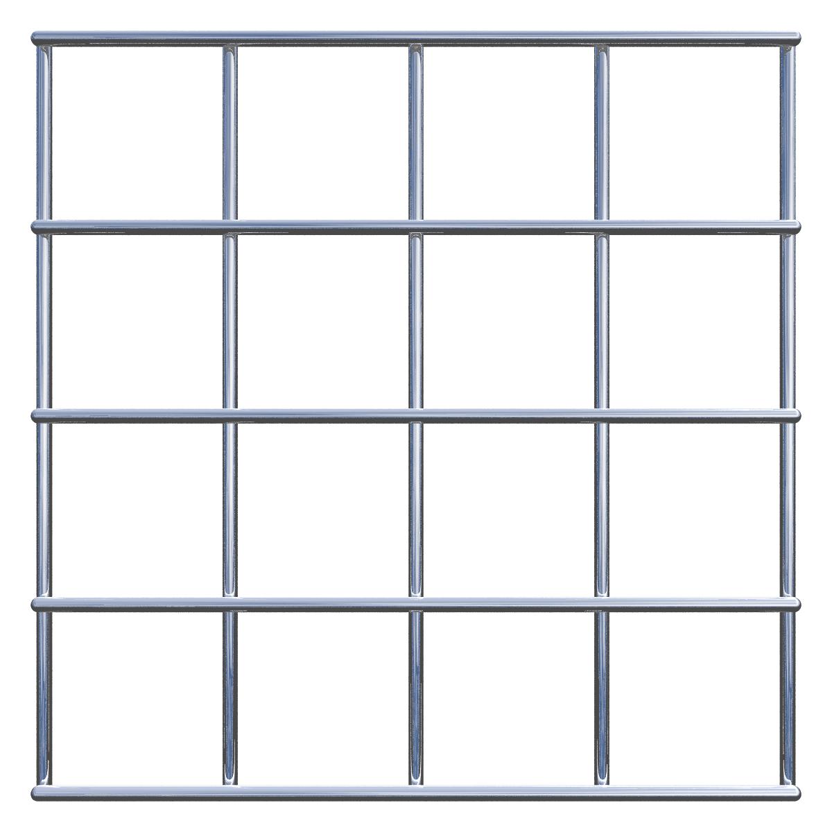 Rejilla decorativa/enrejado (incluido material de montaje) tamaño de malla 5 x 5 cm