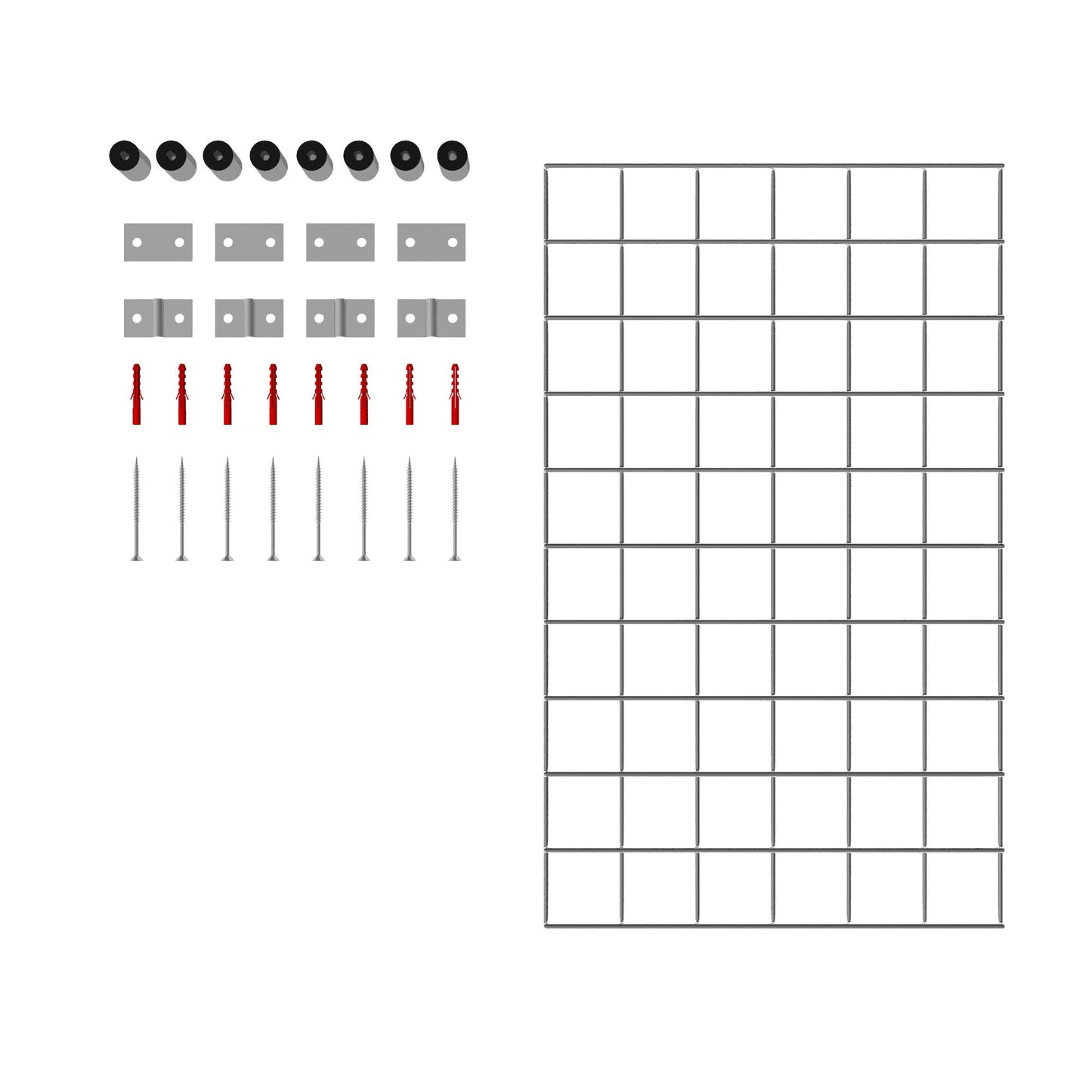 Rejilla decorativa/enrejado (incluido material de montaje) tamaño de malla 5 x 5 cm