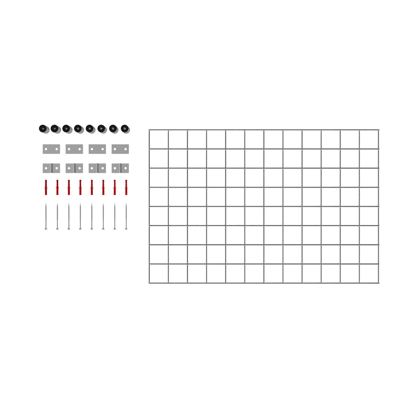 Rejilla decorativa/enrejado (incluido material de montaje) tamaño de malla 5 x 5 cm