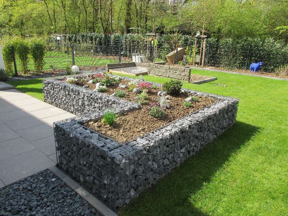 Gabion verhoogd bed op maat gemaakt - maaswijdte 5x10cm