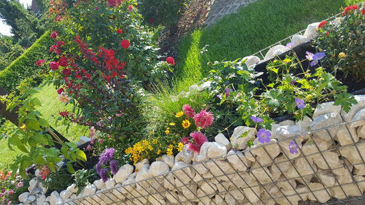 Gabion verhoogd plantenbed op maat gemaakt - maaswijdte 5x10cm