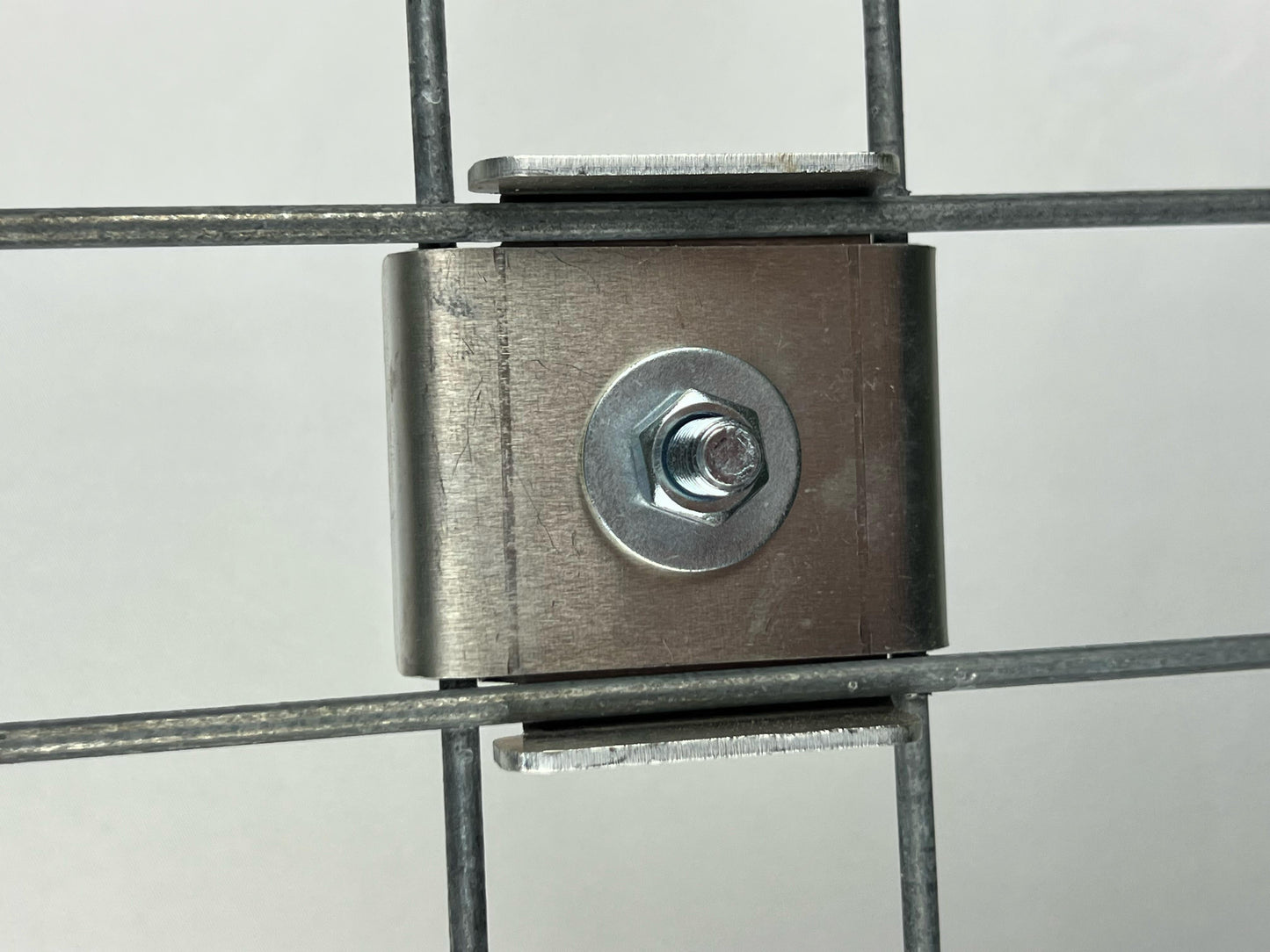 Set di 2 CLAMPS con supporto per recinzione 5 x 5 Gabion, alluminio