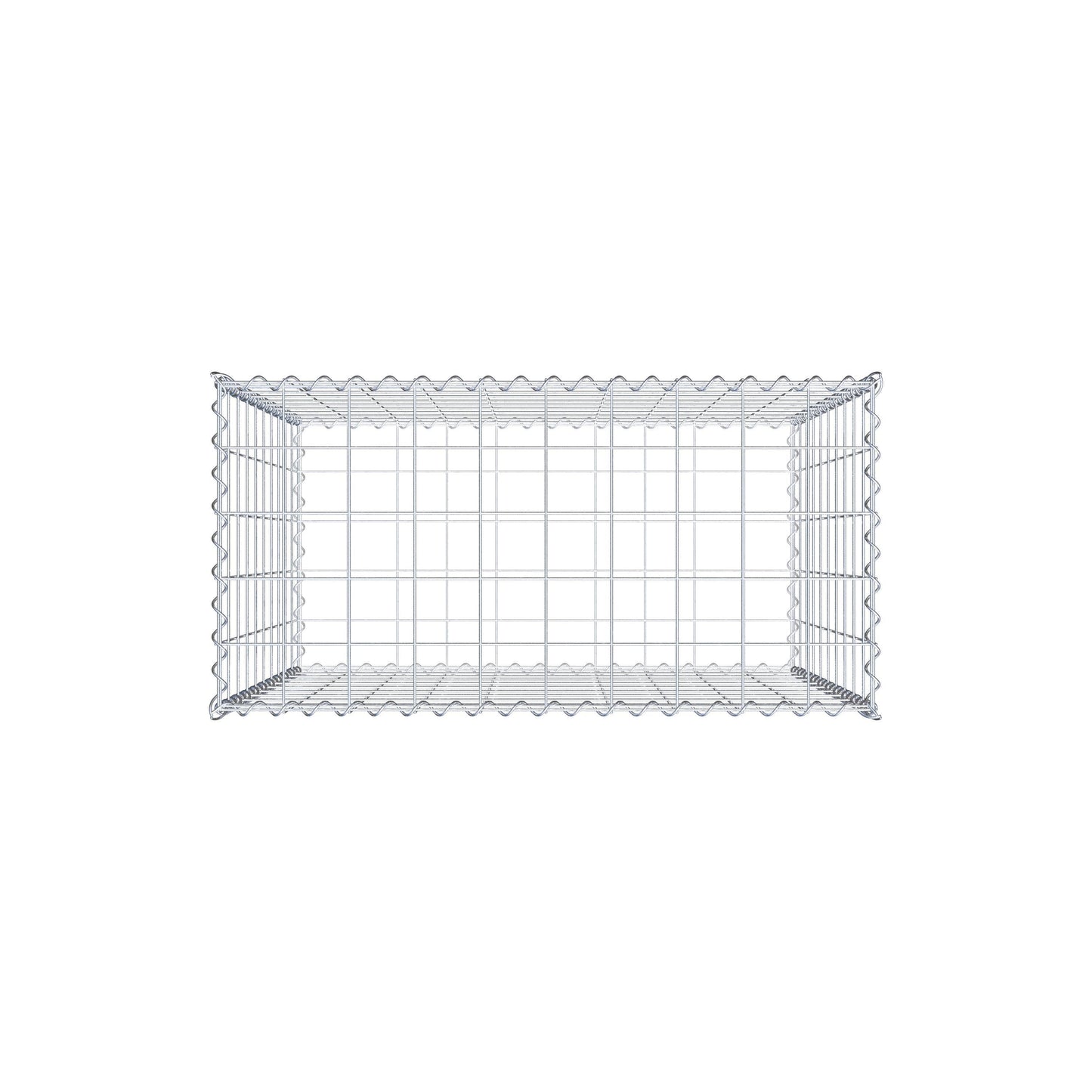 Set van 2 schanskorven 100 cm x 100 cm x 50 cm (L x H x D), maaswijdte 10 x 10 cm, spiraalvormig