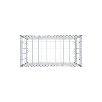 Set van 2 schanskorven 100 cm x 100 cm x 50 cm (L x H x D), maaswijdte 10 x 10 cm, spiraalvormig