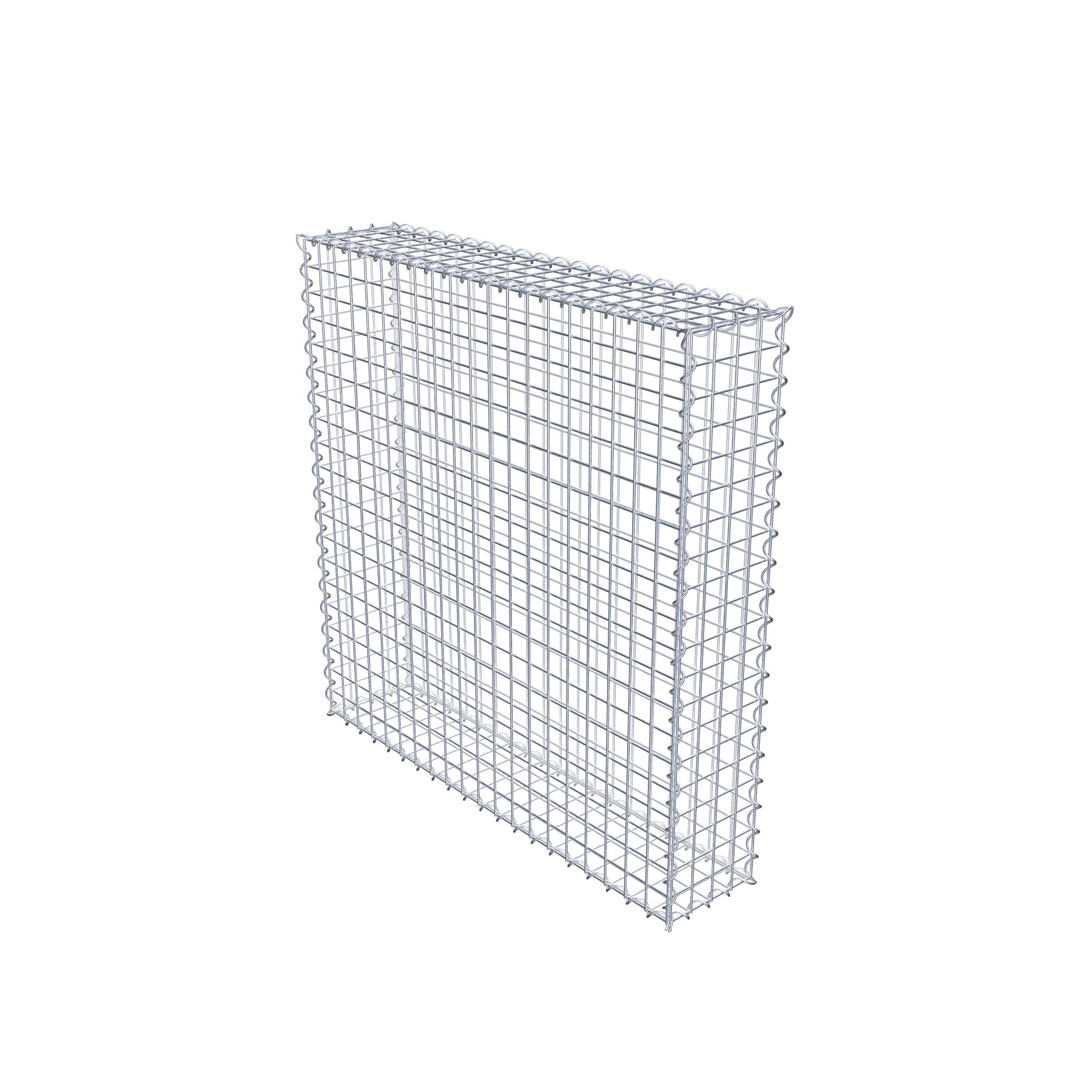Set van 2 schanskorven 100 cm x 100 cm x 20 cm (L x H x D), maaswijdte 5 x 5 cm, spiraalvormig