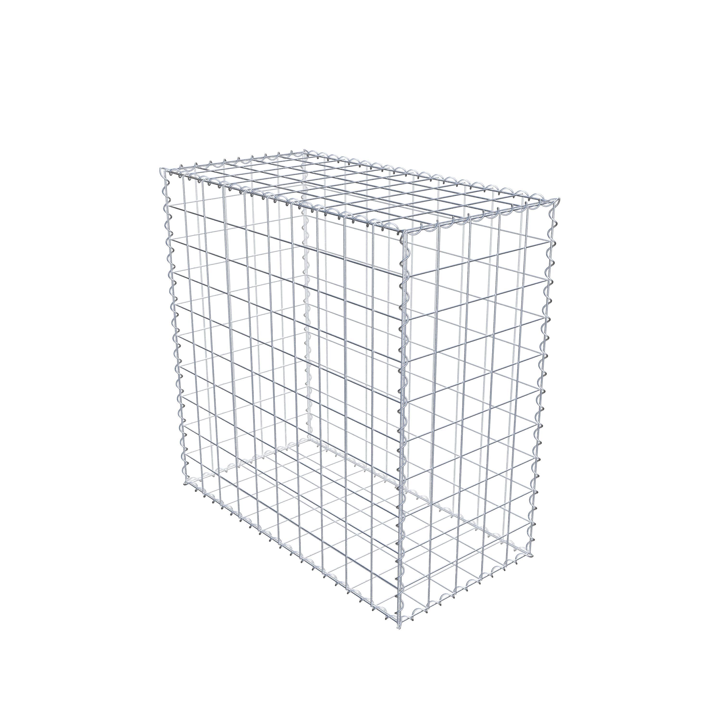 Lot de 2 gabions 100 cm x 100 cm x 50 cm (L x H x P), mailles 10 x 10 cm, spirale