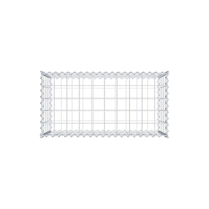 Set van 2 schanskorven 100 cm x 50 cm x 50 cm (L x H x D), maaswijdte 10 x 10 cm, spiraalvormig