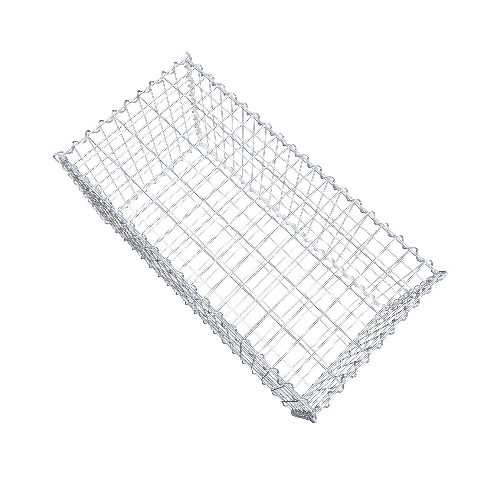 Set di 2 gabbioni 100 cm x 50 cm x 50 cm (L x H x P), maglia 5 x 10 cm, a spirale