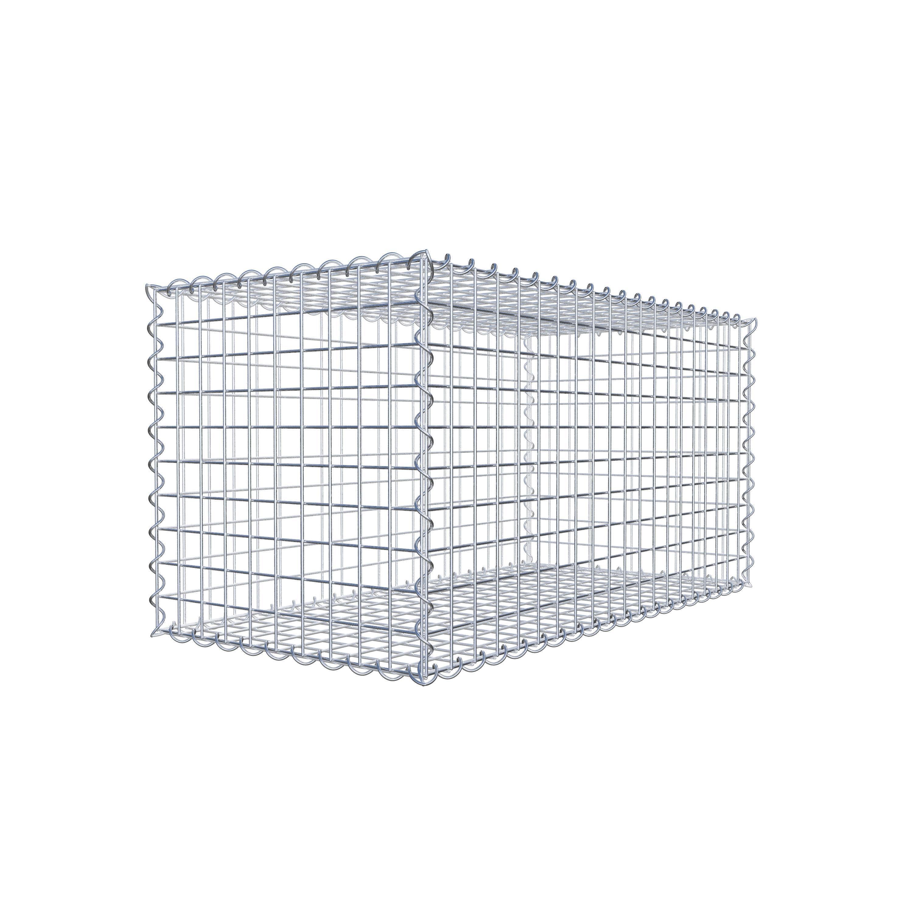 Set van 2 schanskorven 100 cm x 50 cm x 50 cm (L x H x D), maaswijdte 5 x 5 cm, spiraalvormig