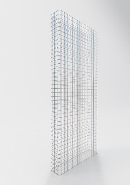 Comprimento da cerca de gabião 87 cm, altura 180 cm, profundidade 17 cm, tamanho da malha 5 x 5 cm